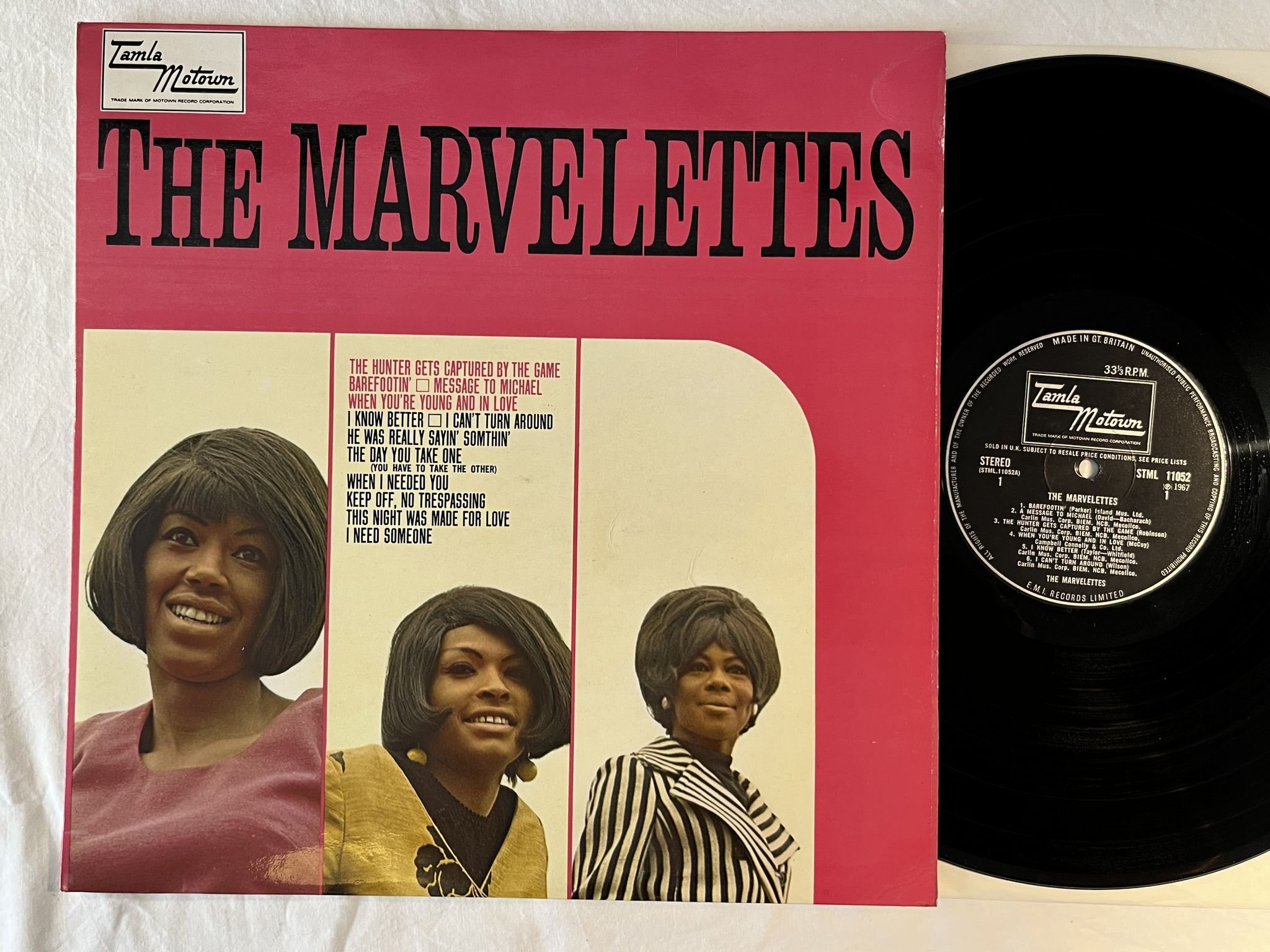 Omslagsbild för skivan THE MARVELETTES s/t LP -67 UK TAMLA MOTOWN STML 11052
