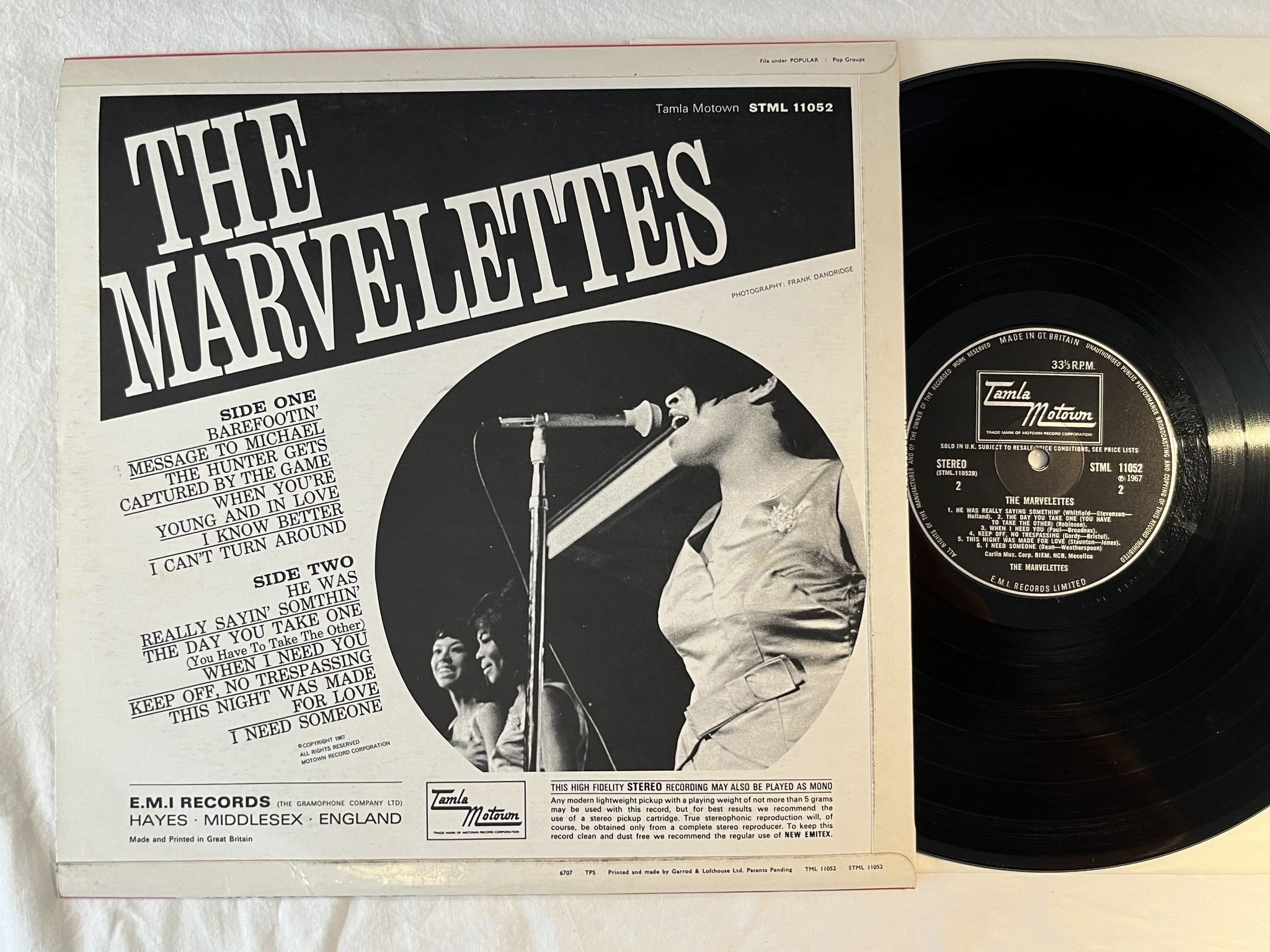 Omslagsbild för skivan THE MARVELETTES s/t LP -67 UK TAMLA MOTOWN STML 11052