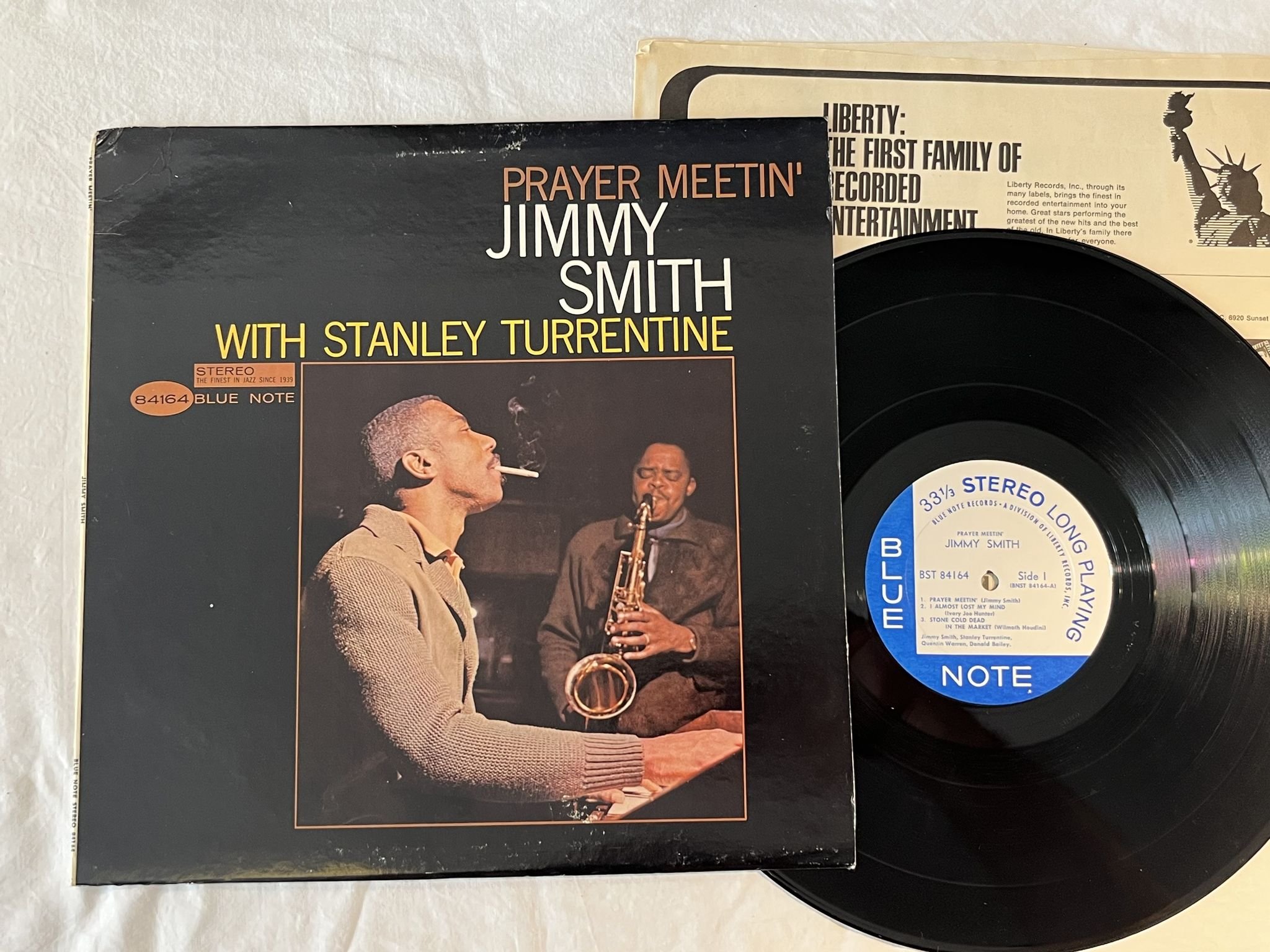 Omslagsbild för skivan JIMMY SMITH prayer meetin' LP -66 US BLUE NOTE BST 84164 ** LIBERTY PRESS **