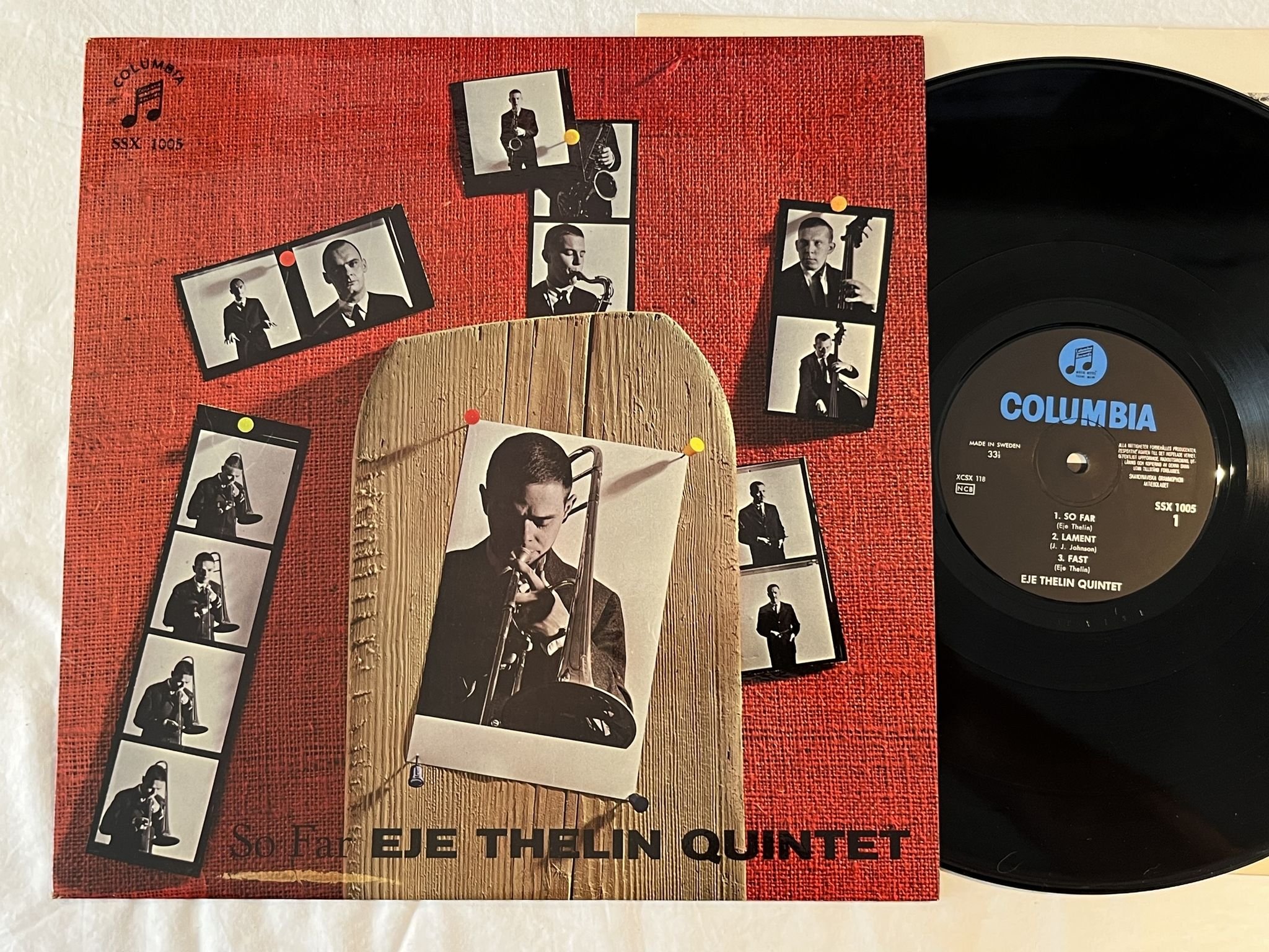 Omslagsbild för skivan EJE THELIN QUINTET so far LP -63 Swe COLUMBIA SSX 1005