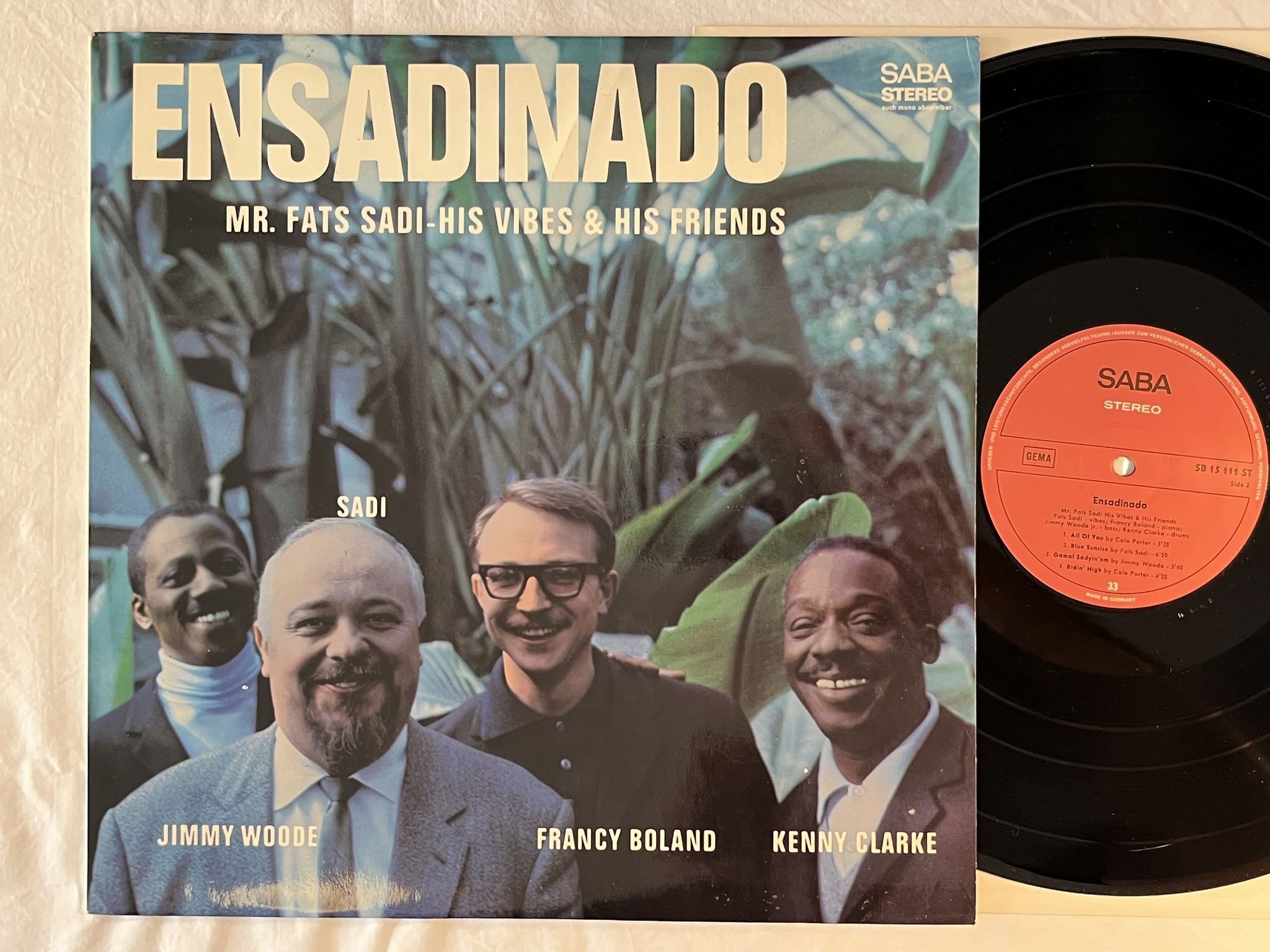 Omslagsbild för skivan MR FAT SADI HIS VIBES & HIS FRIENDS Ensadinado LP -66 Ger SABA SB 15111