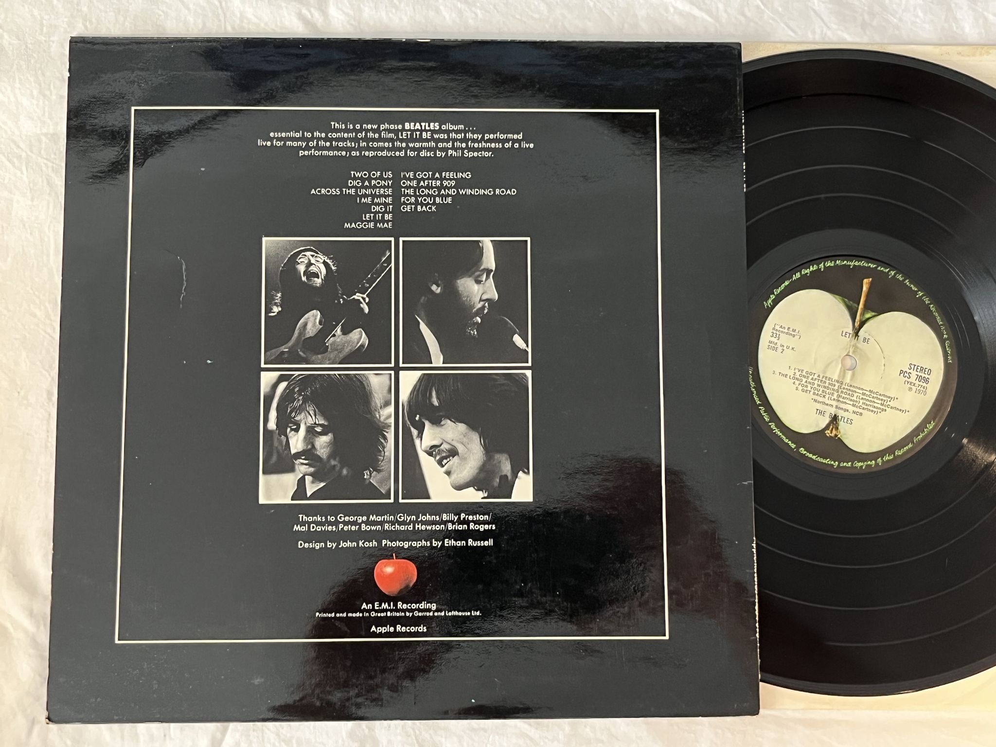 Omslagsbild för skivan THE BEATLES let it be LP + BOOK -70 UK APPLE PXS 1 ** RARE BOX SET ***
