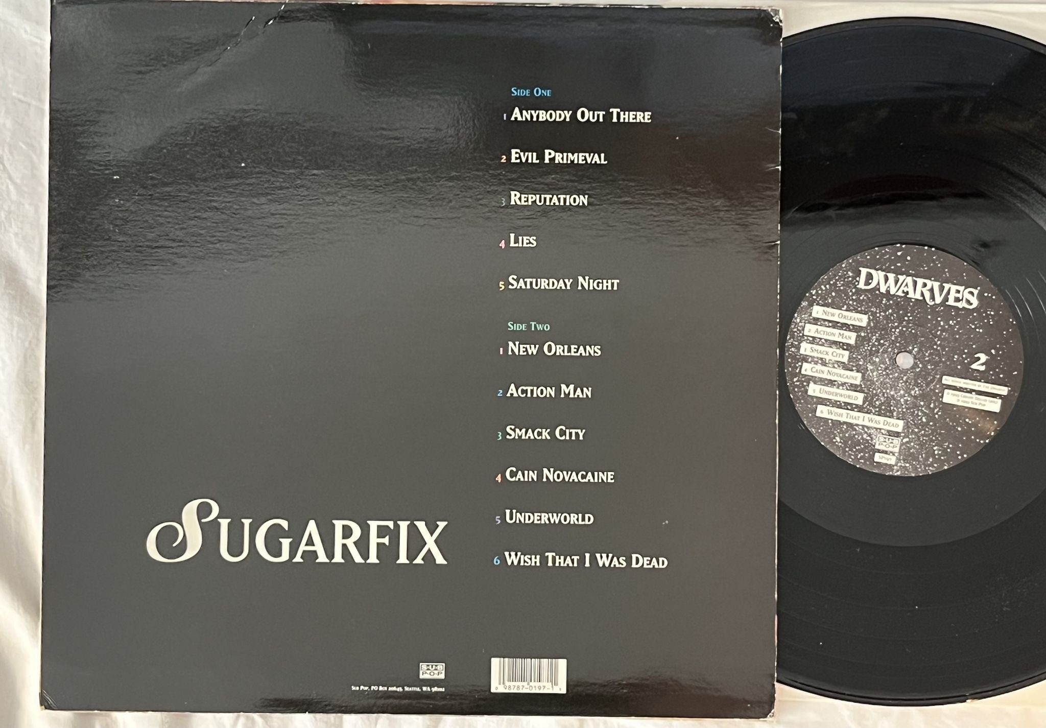 Omslagsbild för skivan DWARVES Sugarfix LP -93 US sub pop SP197 ** PUNK ROCK **