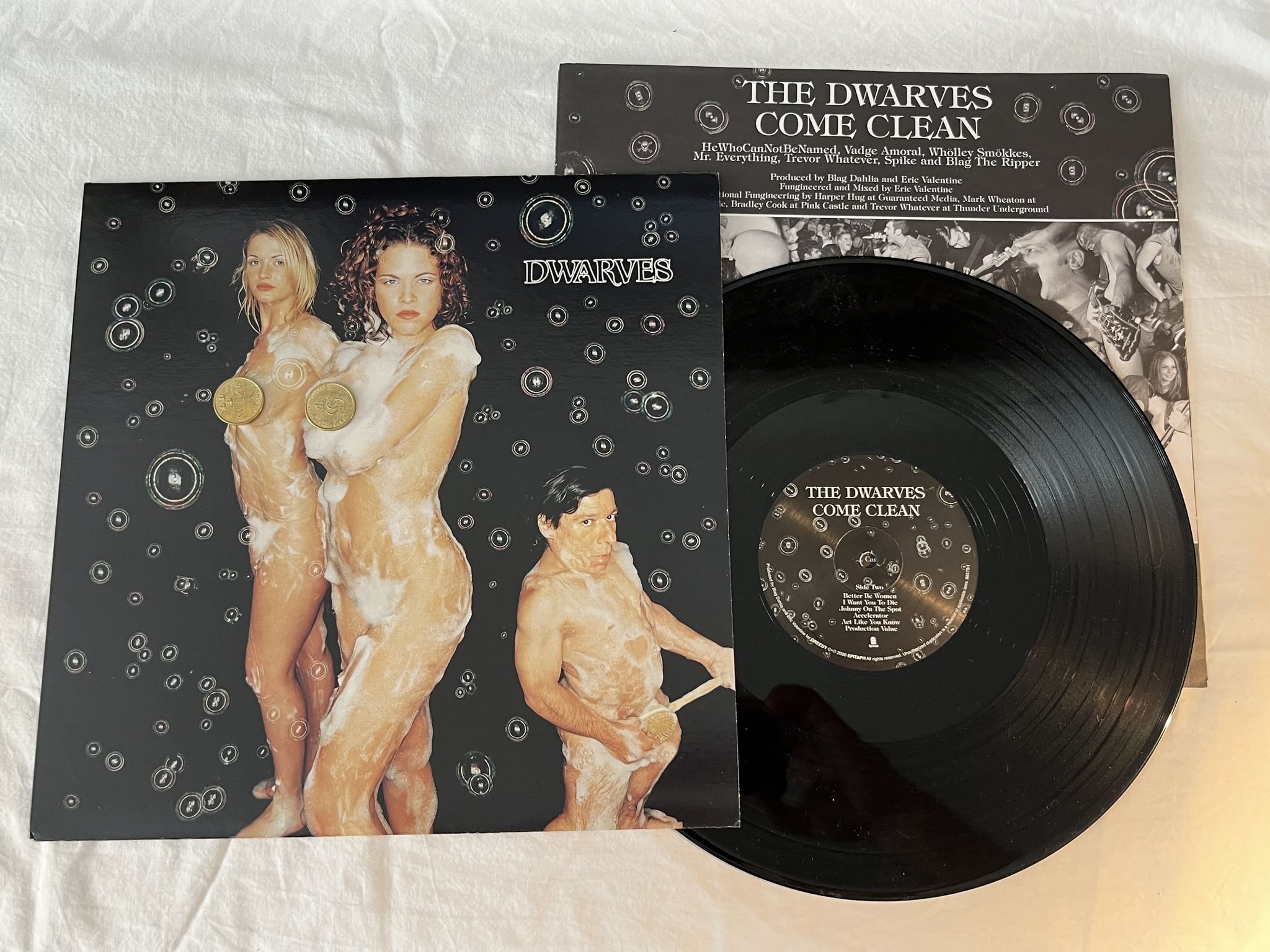 Omslagsbild för skivan DWARVES Come Clean LP 2000 US EPITAPH 86575-1 **** PUNK ROCK ****