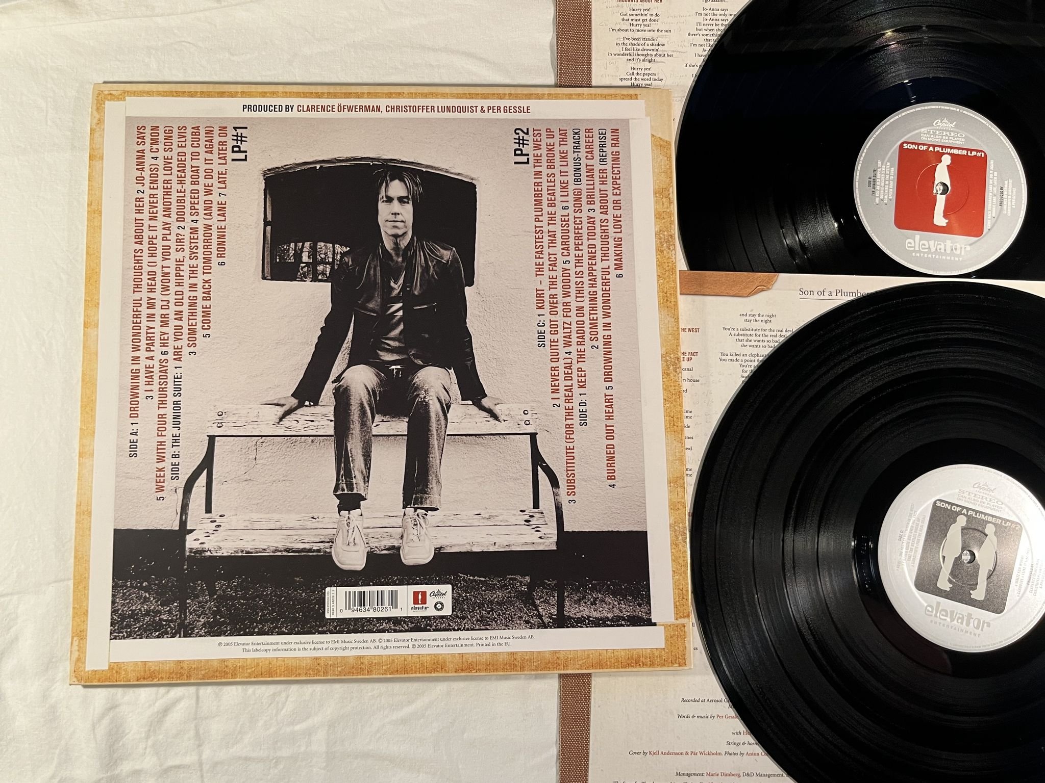 Omslagsbild för skivan SON OF A PLUMBER A Per Gessle Project 2xLP 2005 ELEVATOR 094634802611