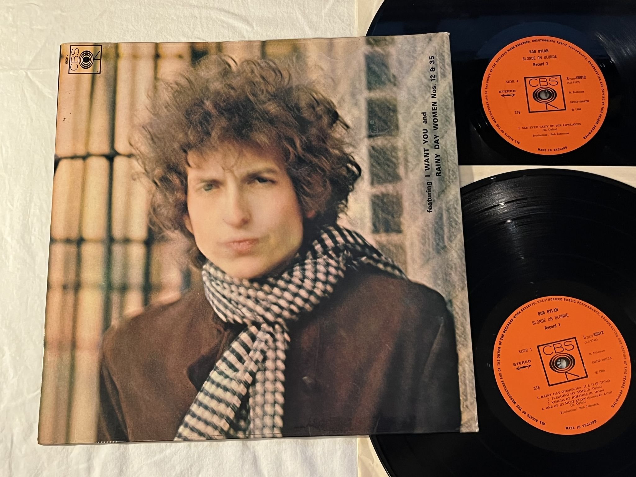 Omslagsbild för skivan BOB DYLAN blonde on blonde 2xLP UK CBS SDDP 66012