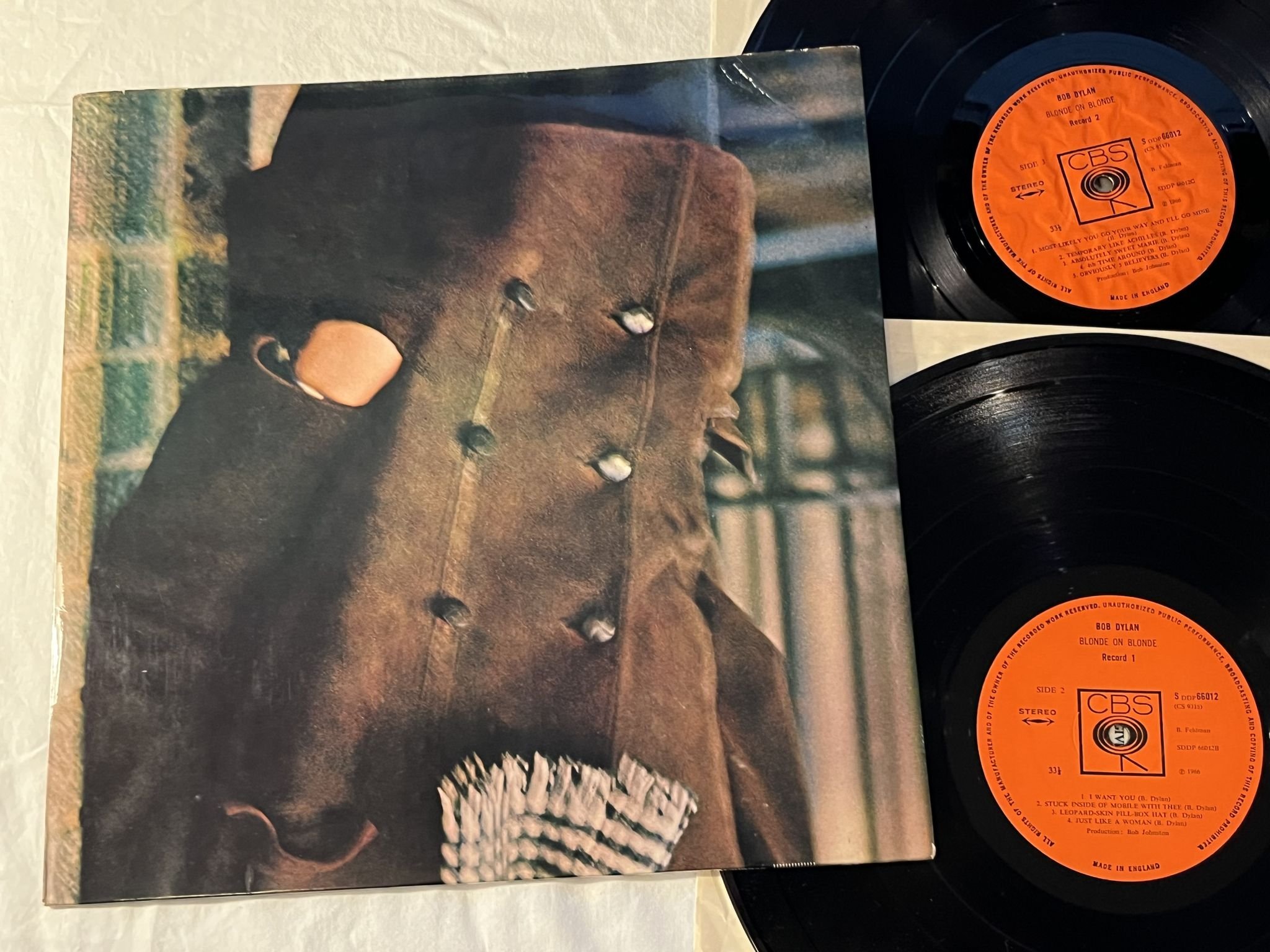 Omslagsbild för skivan BOB DYLAN blonde on blonde 2xLP UK CBS SDDP 66012