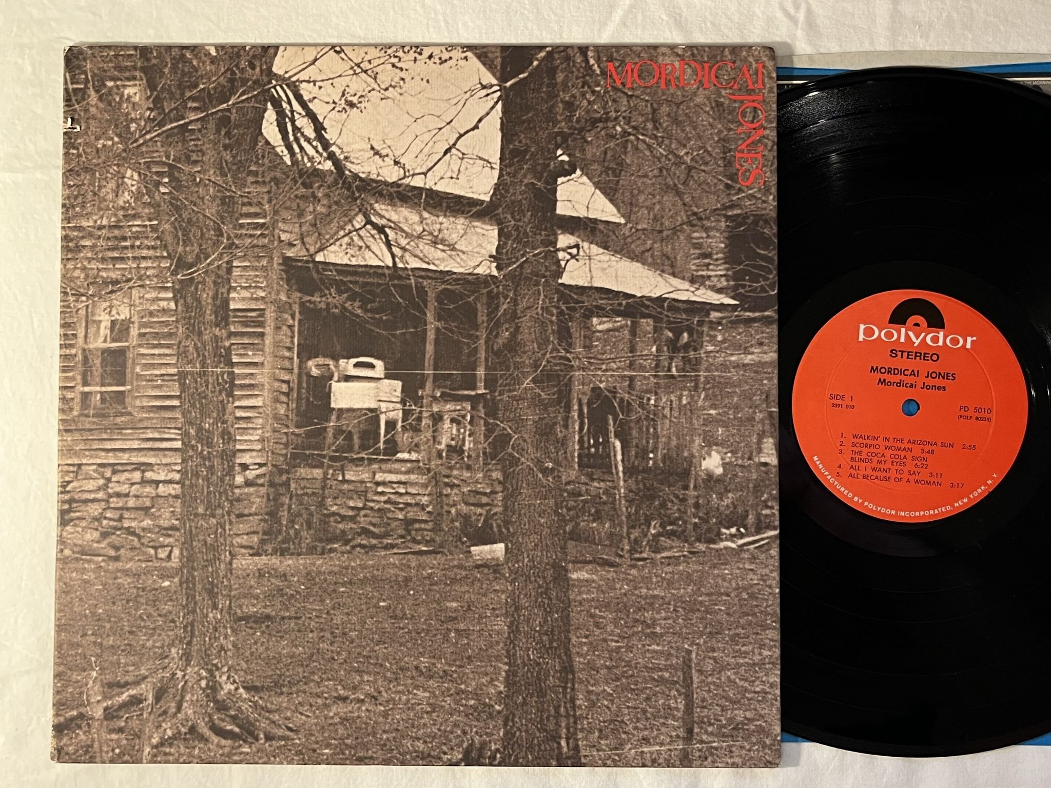 Omslagsbild för skivan MORDICAI JONES s/t LP -72 US POLYDOR PD 5010