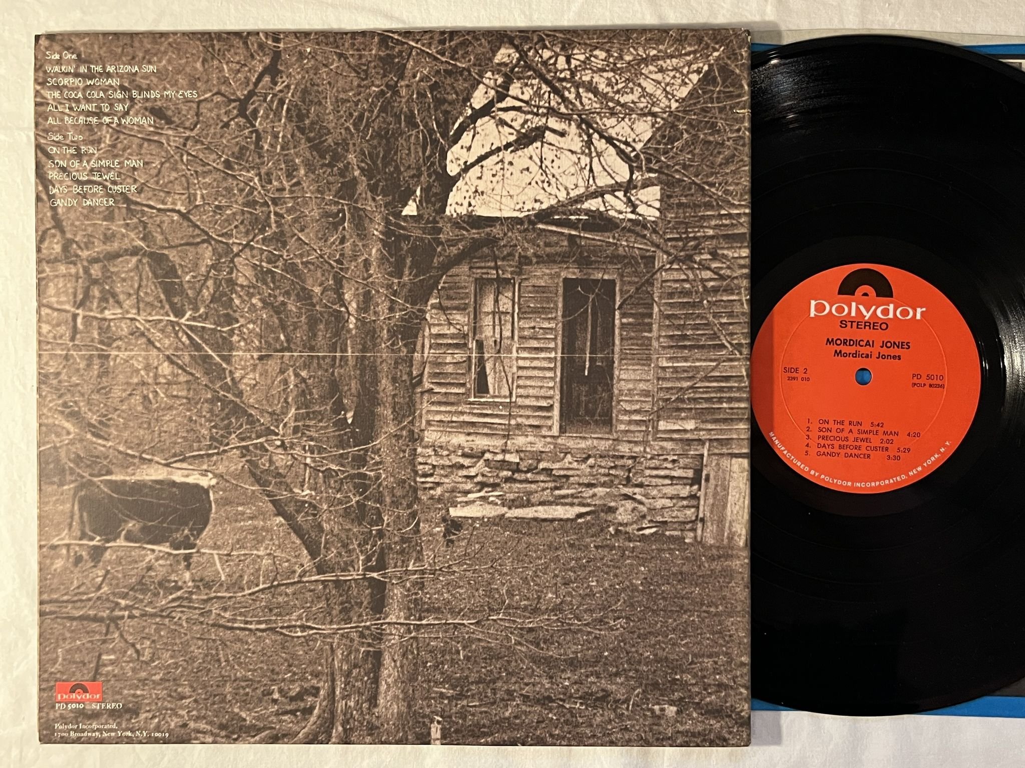 Omslagsbild för skivan MORDICAI JONES s/t LP -72 US POLYDOR PD 5010