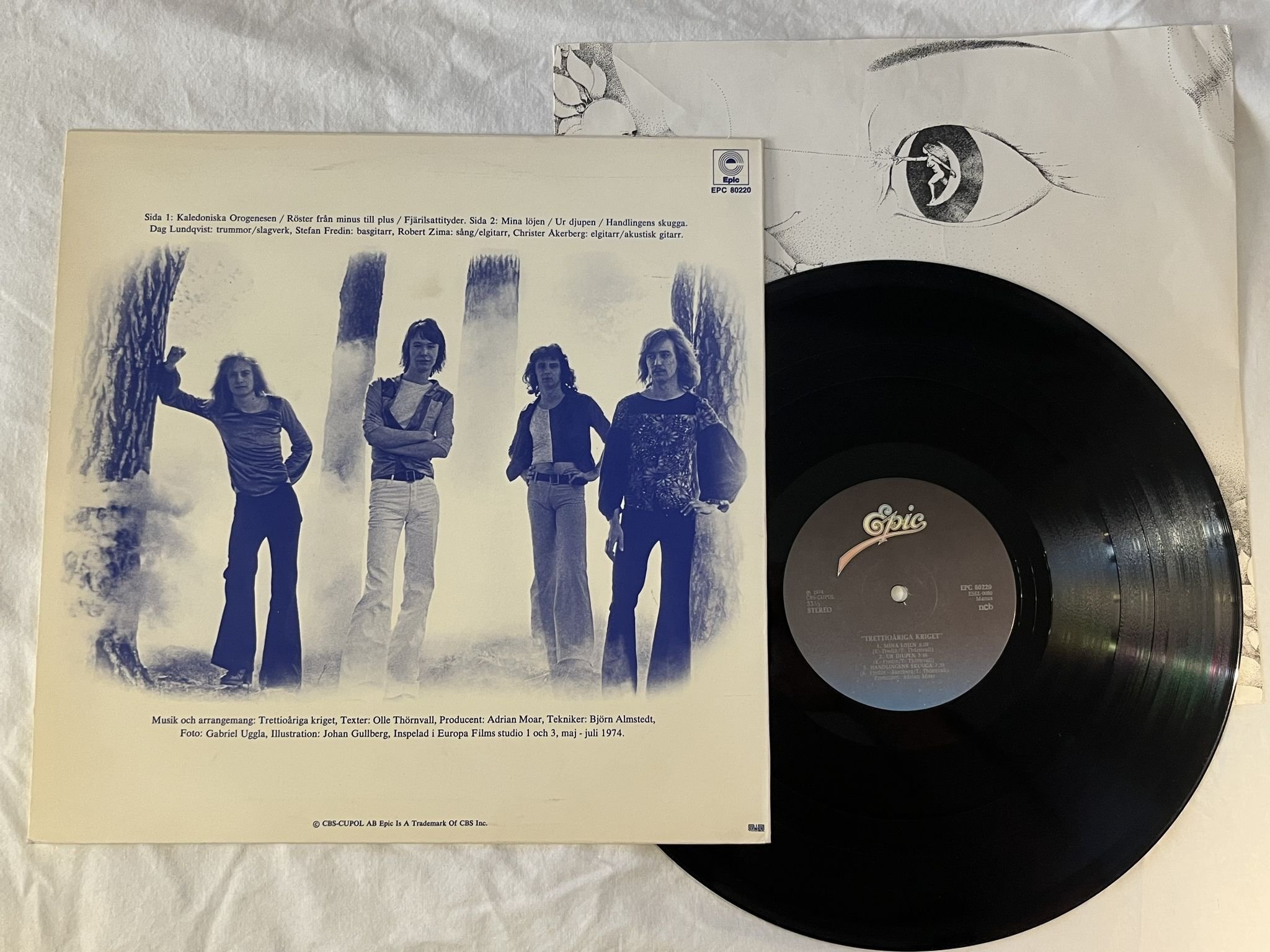 Omslagsbild för skivan TRETTIOÅRIGA KRIGET s/t LP re 80s Swe EPIC EPC 80220