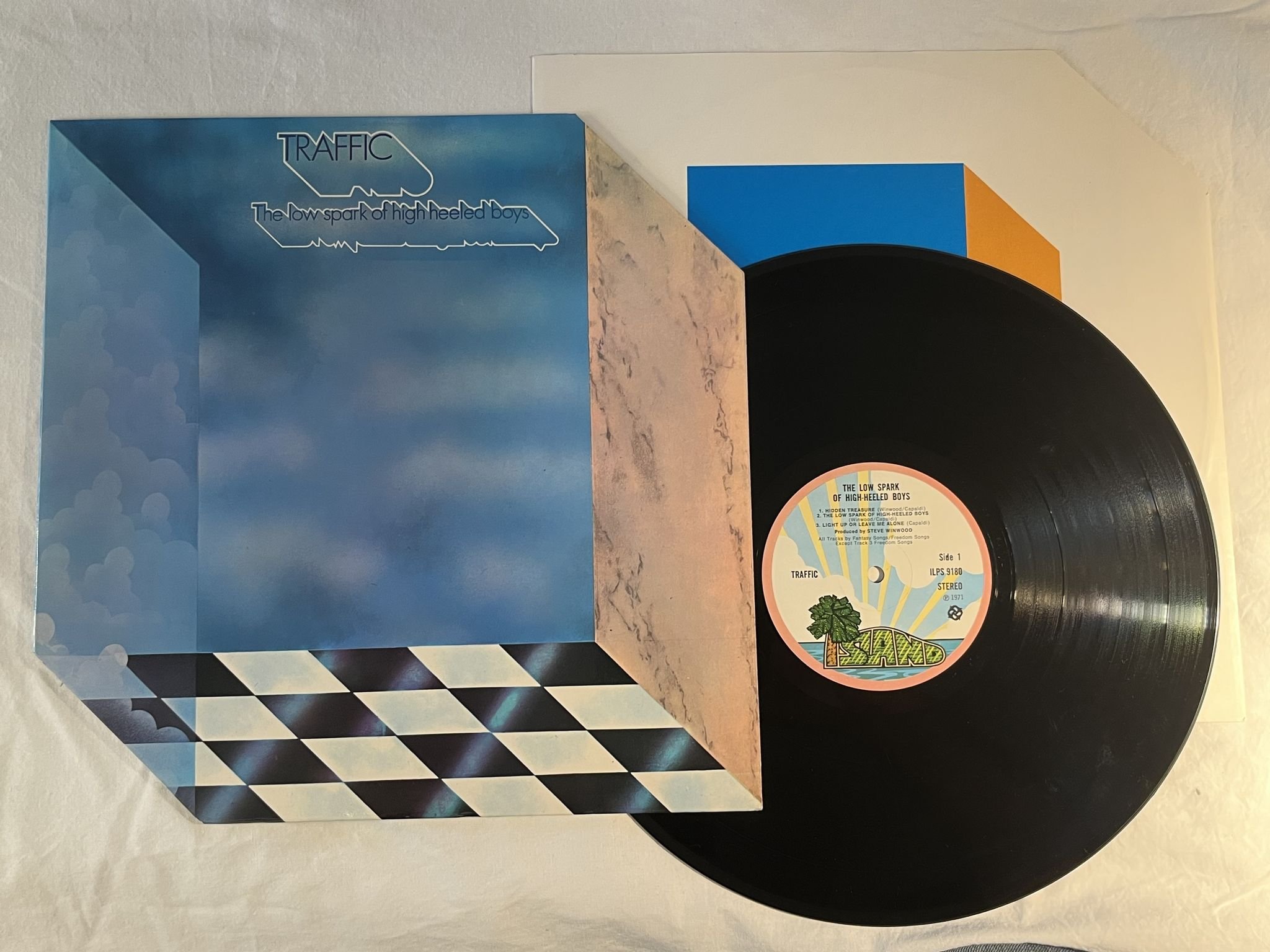 Omslagsbild för skivan TRAFFIC The Low Spark Of High Heeled Boys LP -71 UK ISLAND pink rim ILPS 9180