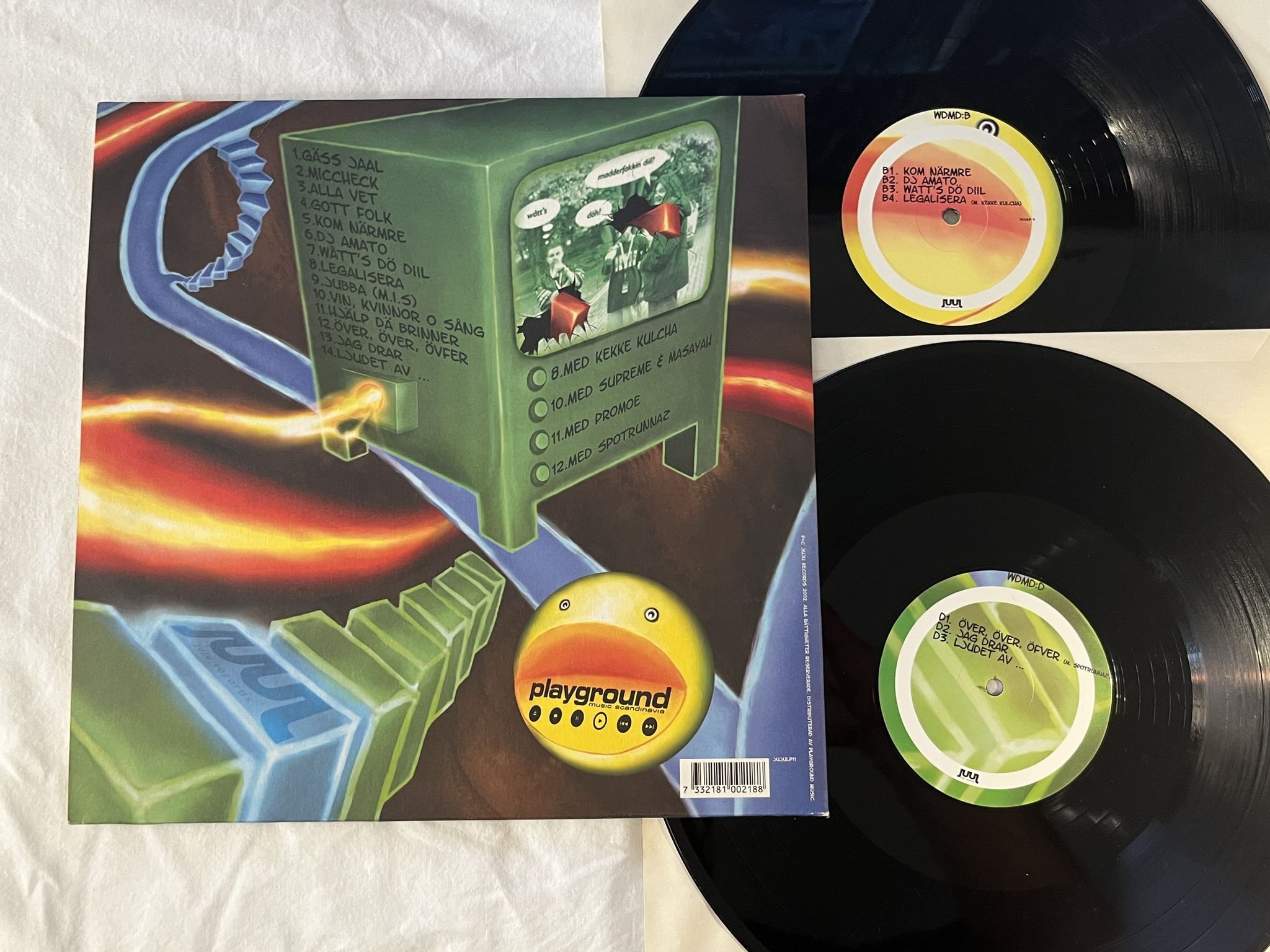 Omslagsbild för skivan TIMBUKTU Watt's Dö Madderfakking Diil? 2xLP 2002 JUJU JUJULP011