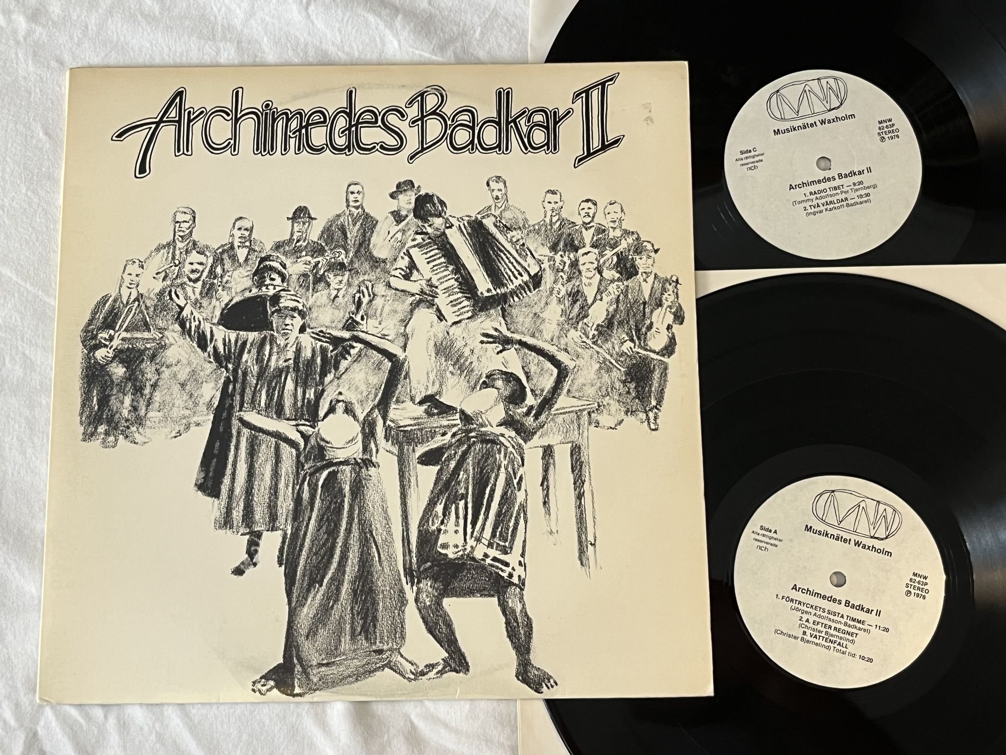 Omslagsbild för skivan ARCHIMEDES BADKAR II 2xLP -76 Swe MNW MNW 62-63P