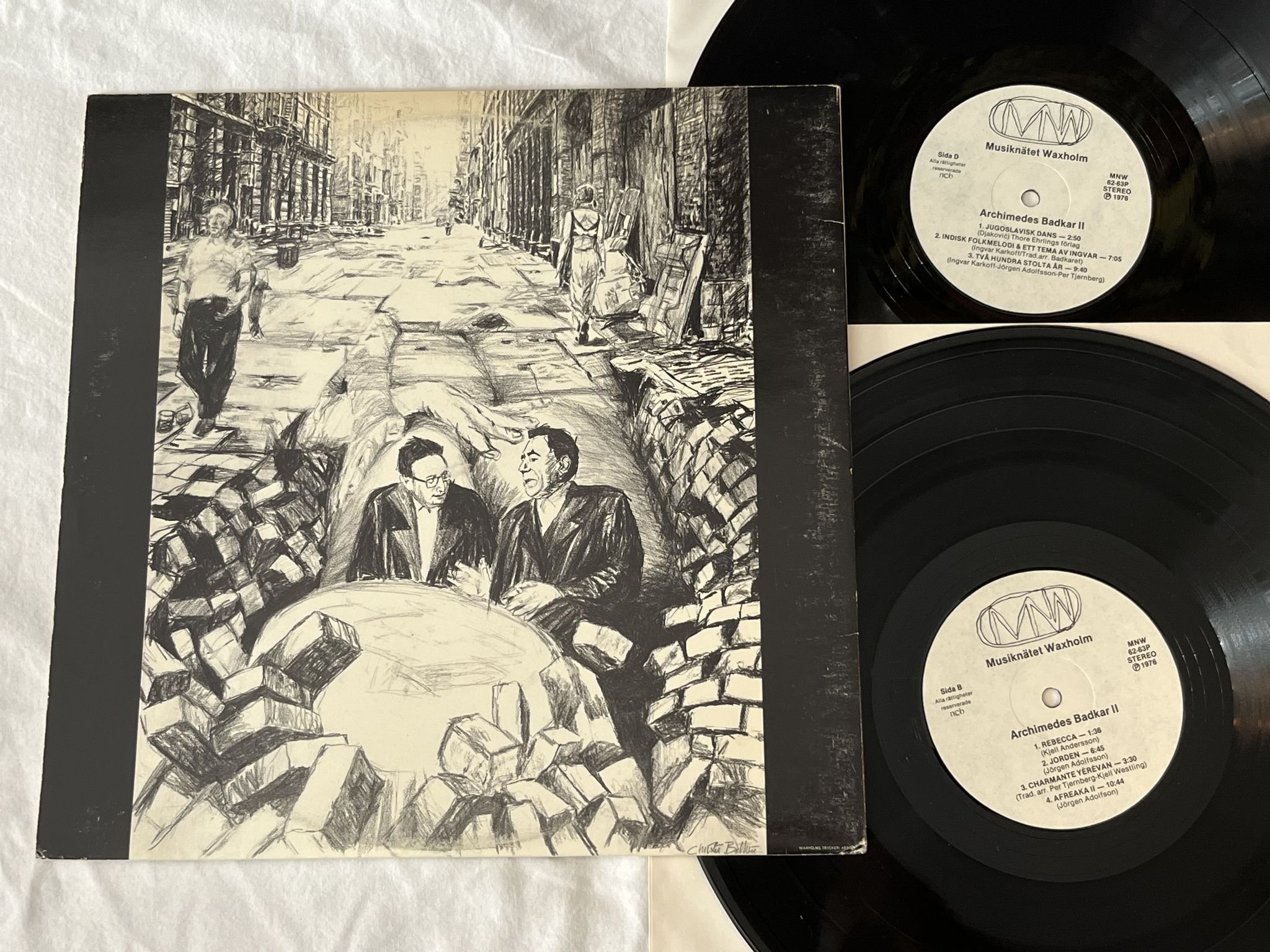 Omslagsbild för skivan ARCHIMEDES BADKAR II 2xLP -76 Swe MNW MNW 62-63P