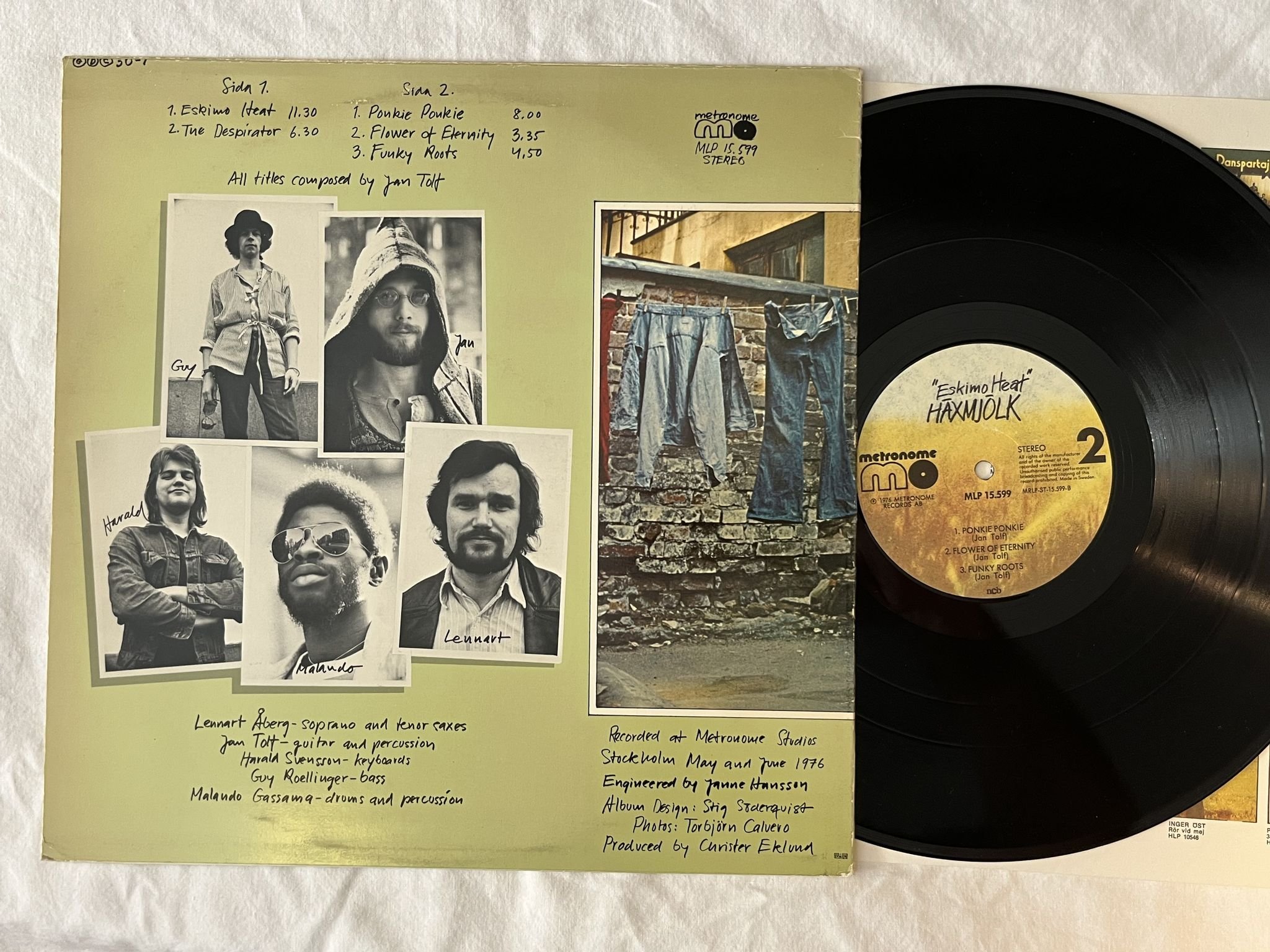 Omslagsbild för skivan HÄXMJÖLK eskimo heat LP -76 METRONOME MLP 15599 ** Funky fusion **