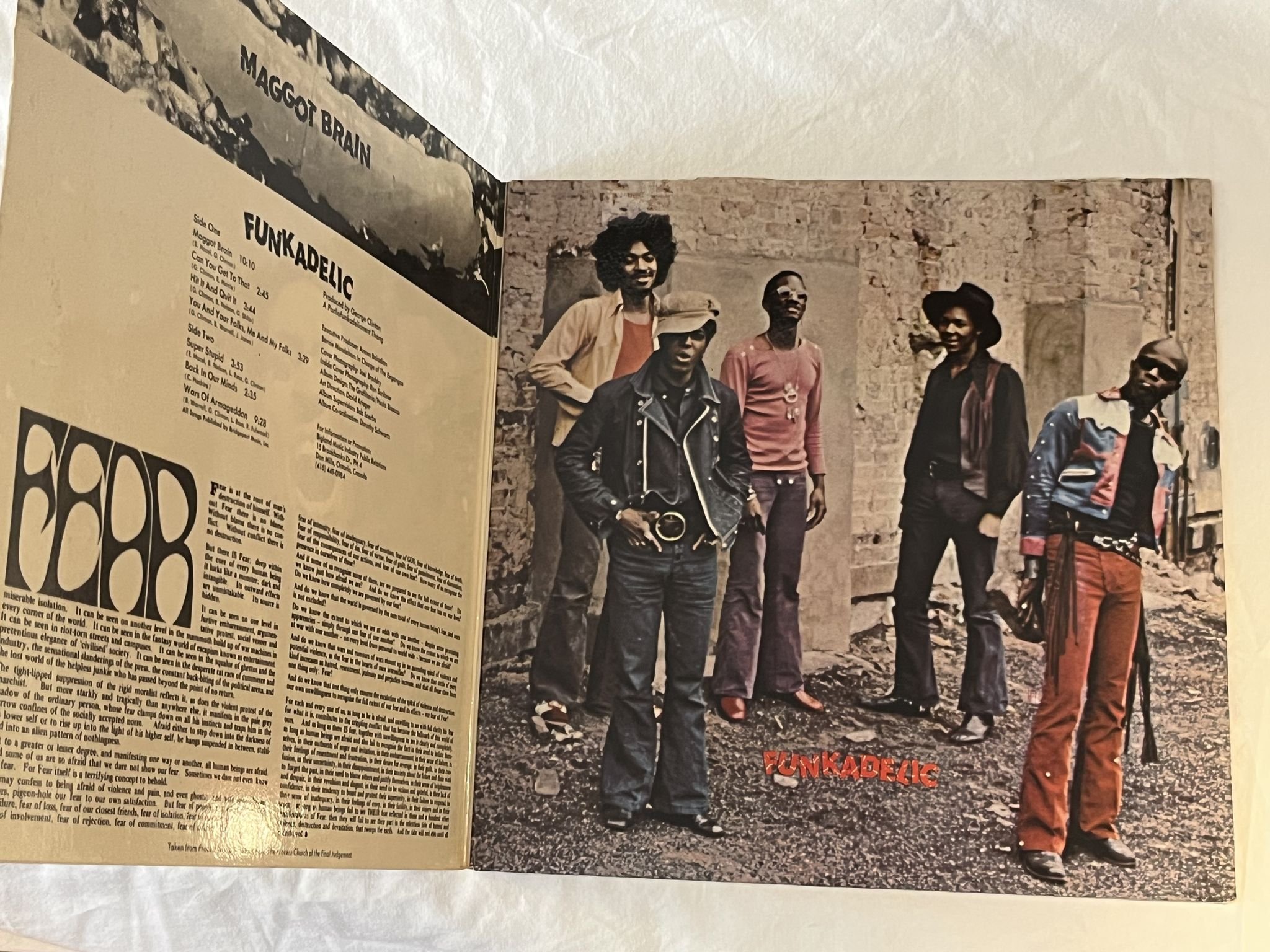 Omslagsbild för skivan FUNKADELIC maggot brain LP -71 Ger BELLAPHON BLPS 19060 *** CLASSIC PSYCH ***