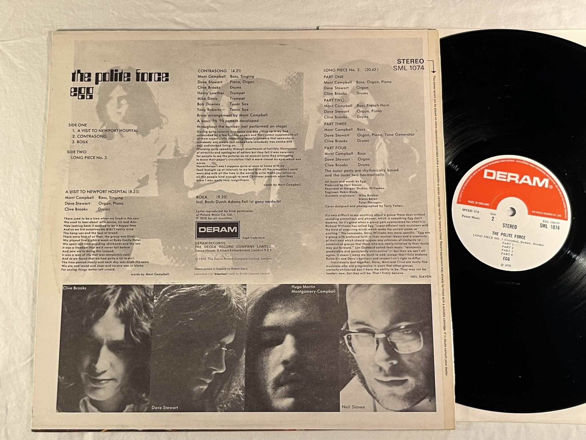 Omslagsbild för skivan EGG the polite force LP -70 UK DERAM SML 1074 ** PSYCH / PROG **