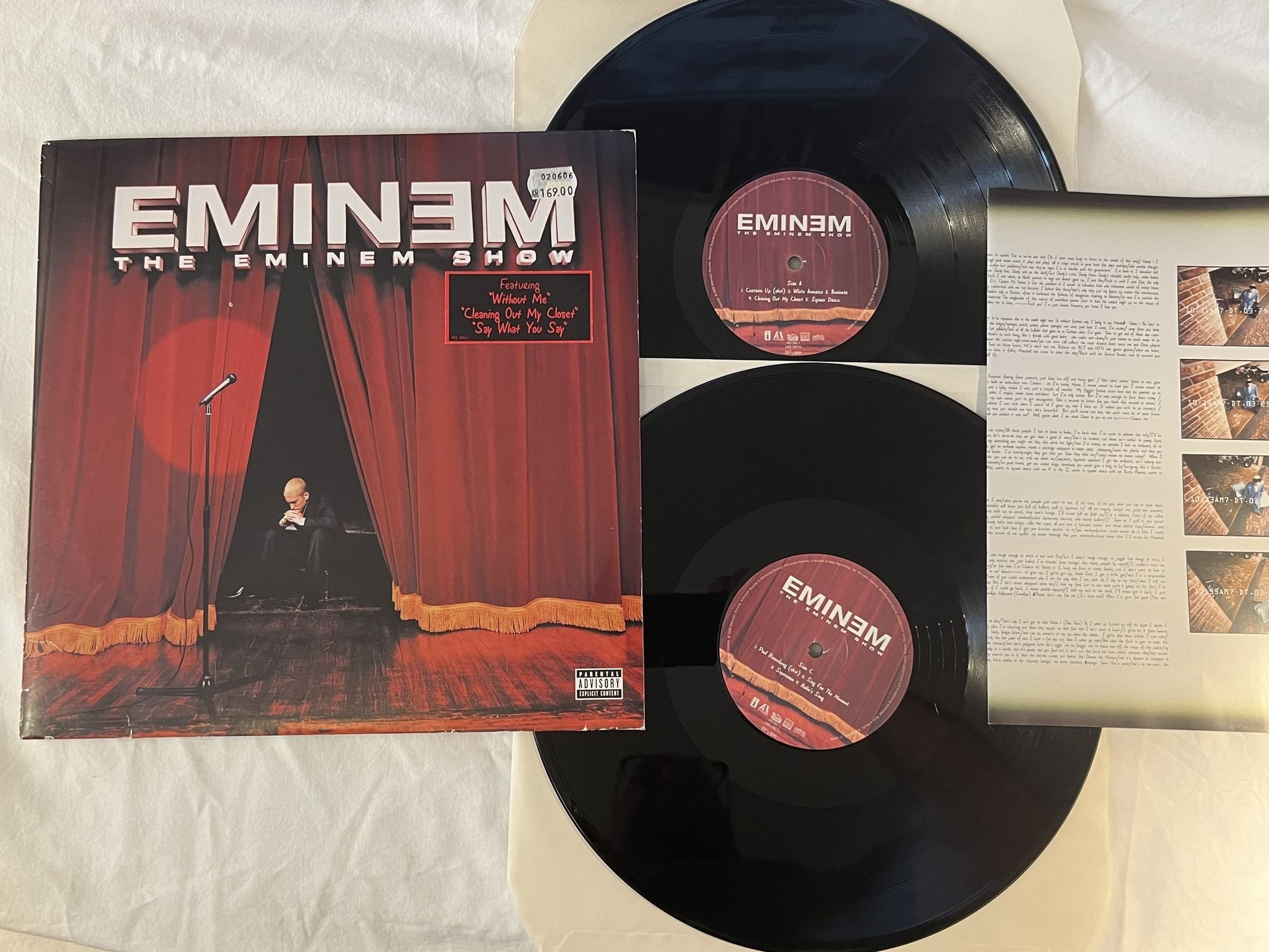 Omslagsbild för skivan EMINEM The Eminem Show 2xLP 2002 eu AFTERMATH 493 290-1 ** yeah ! **