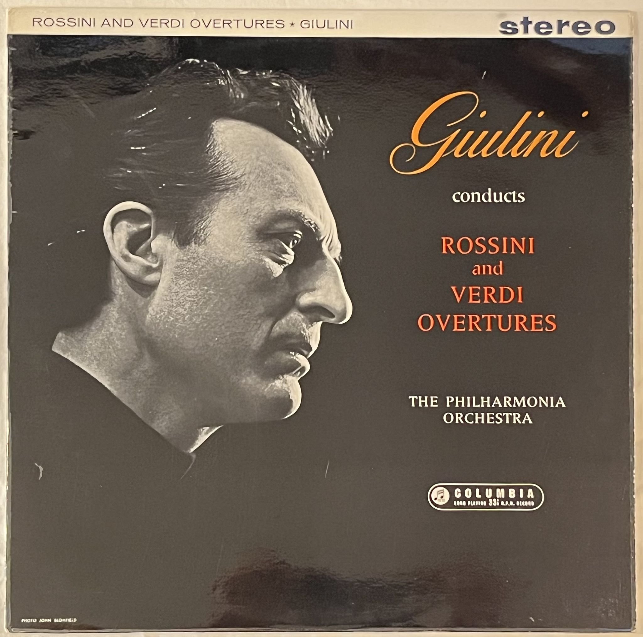 Omslagsbild för skivan GIULINI Rossini And Verdi Overtures LP -61 UK COLUMBIA SAX 2377
