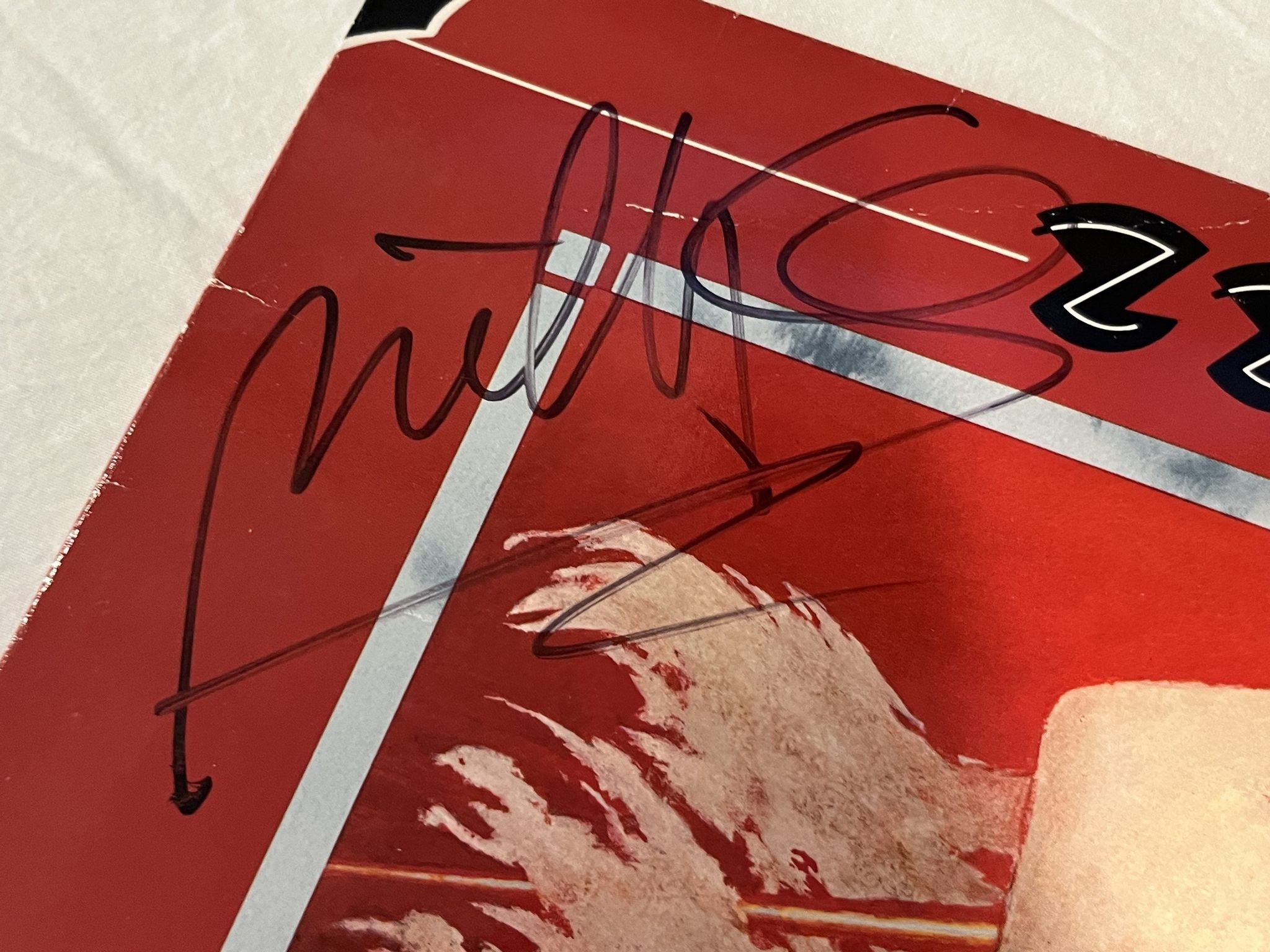 Omslagsbild för skivan ZZ TOP deguello LP -79 ncb WARNER WB 56701 *** SIGNED COVER ***