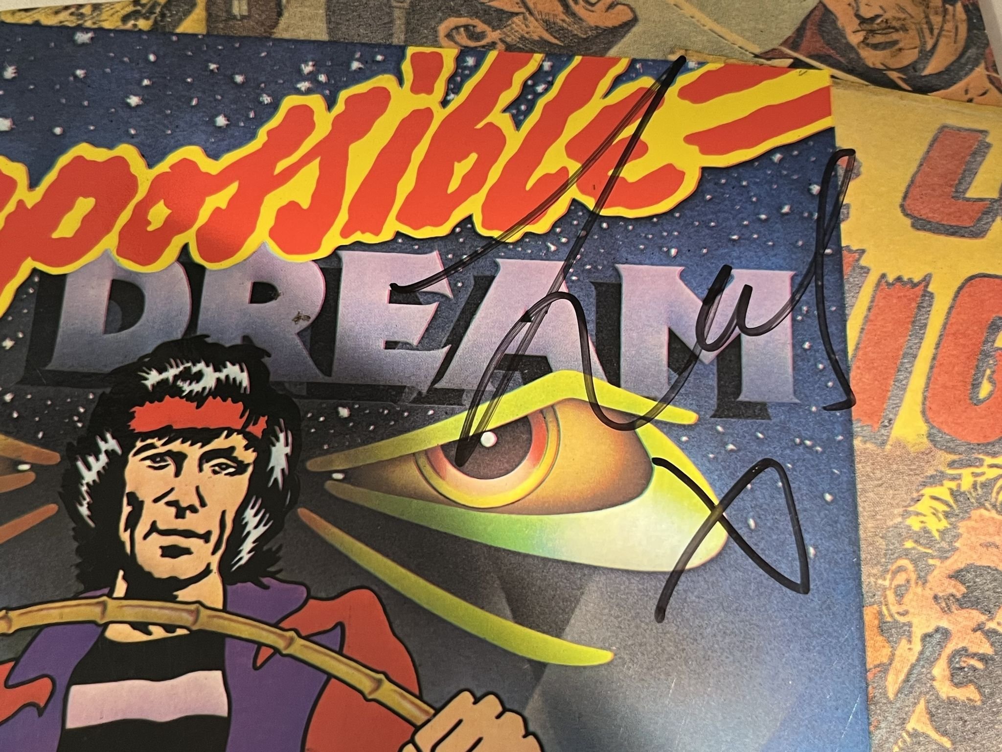 Omslagsbild för skivan THE SENSATIONAL ALEX HARVEY BAND the impossible LP -74 ncb *** SIGNED COVER ***