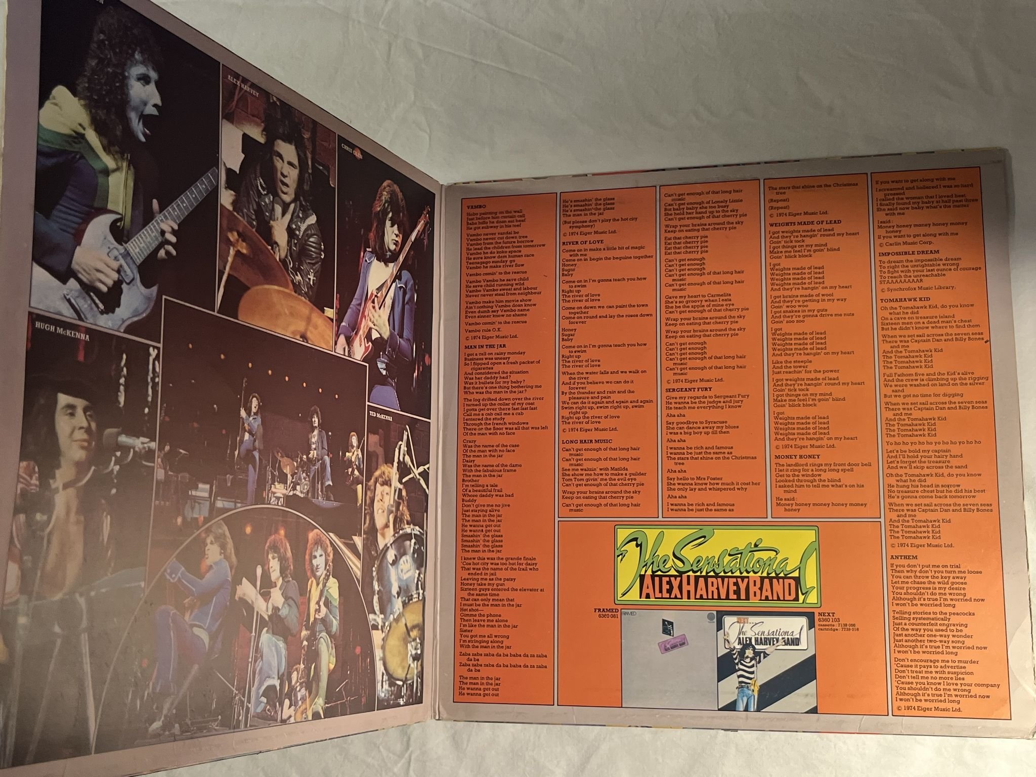 Omslagsbild för skivan THE SENSATIONAL ALEX HARVEY BAND the impossible LP -74 ncb *** SIGNED COVER ***
