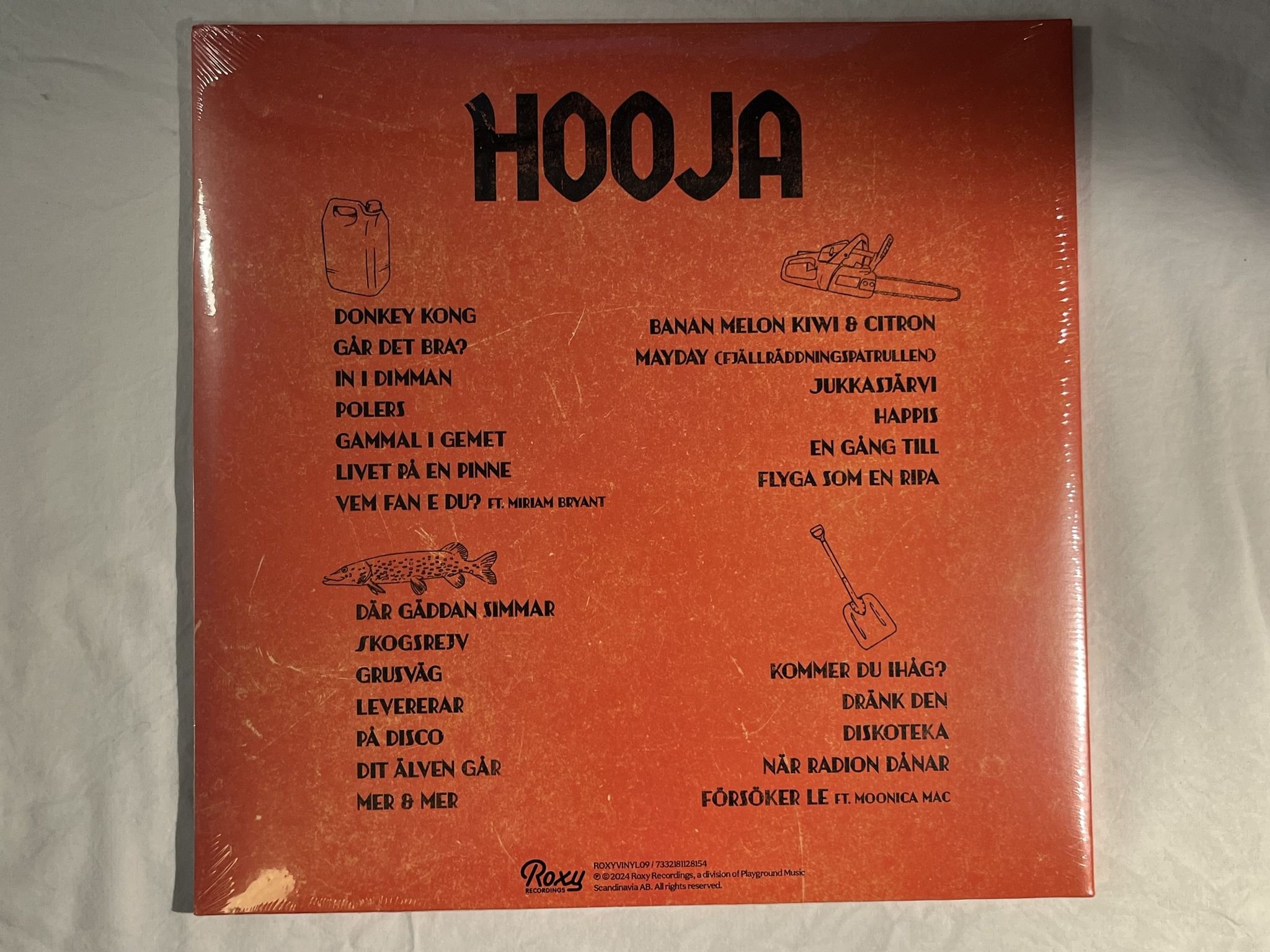 Omslagsbild för skivan HOOJA s/t LP 2024 Roxy Recordings – ROXYVINYL09 *** SIGNED MINI POSTER ****