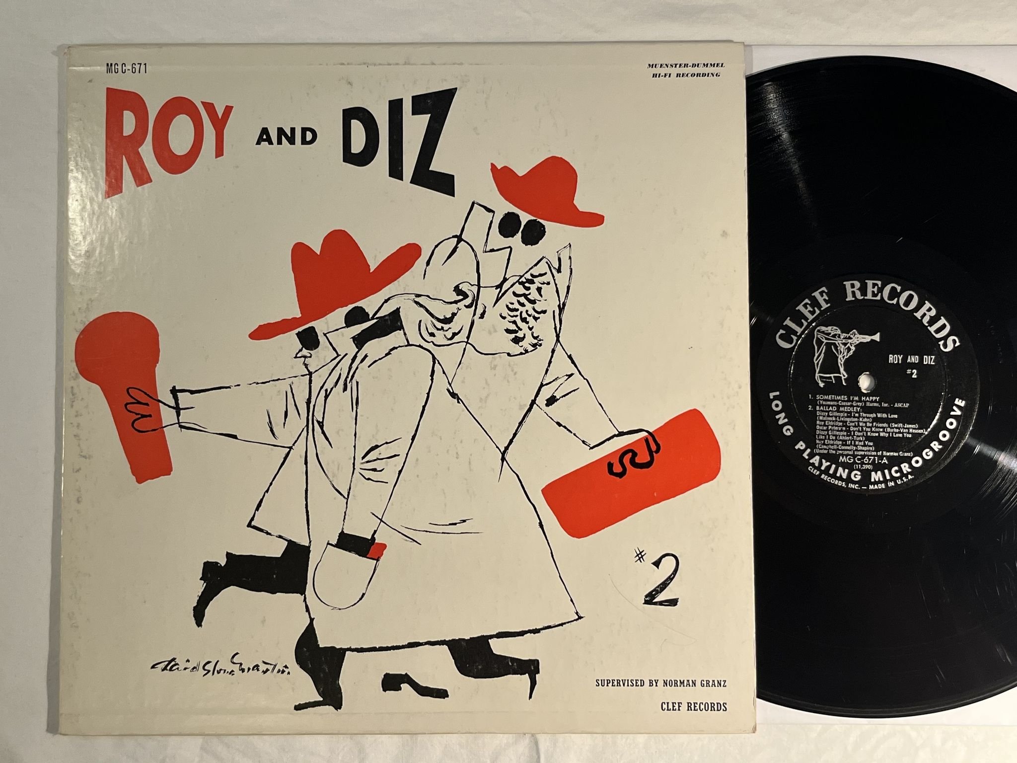 Omslagsbild för skivan ROY and DIZ #2 LP -54 US CLEF MG C-671
