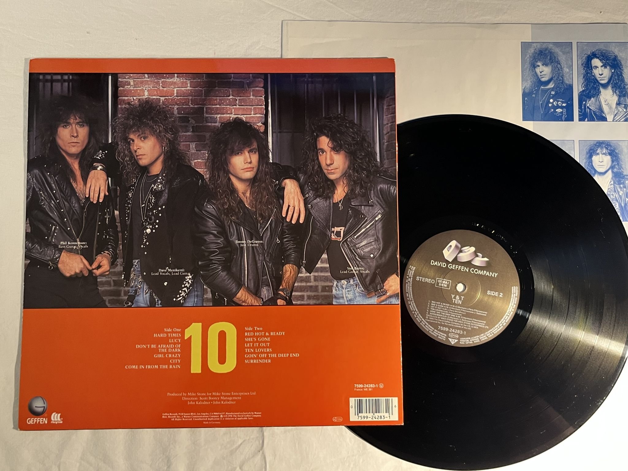 Omslagsbild för skivan Y&T ten LP -90 Ger GEFFEN 7599-24283-1