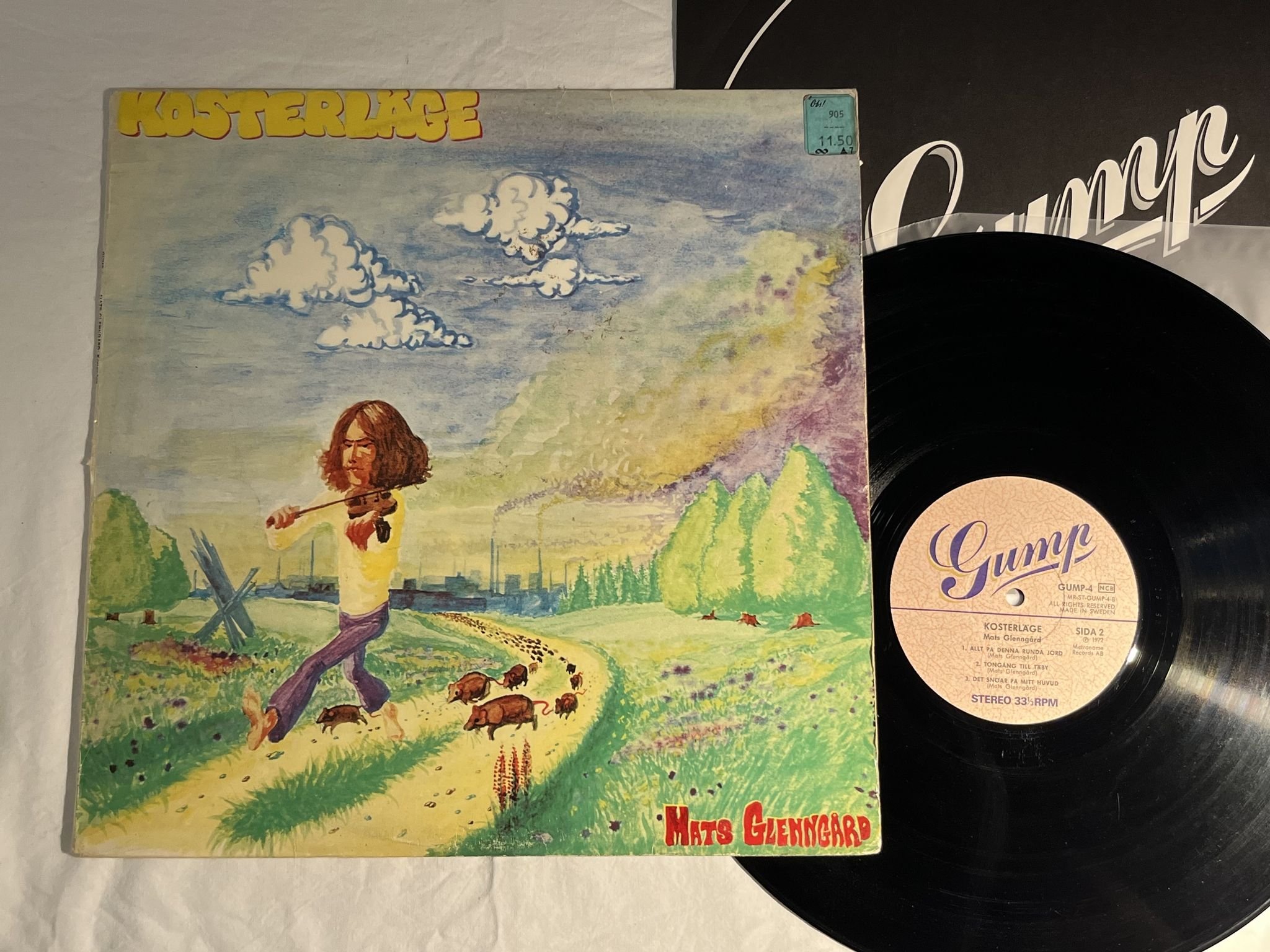 Omslagsbild för skivan MATS GLENGÅRD kosterläge LP -72 Swe GUMP 4 *** RARE PROG ***