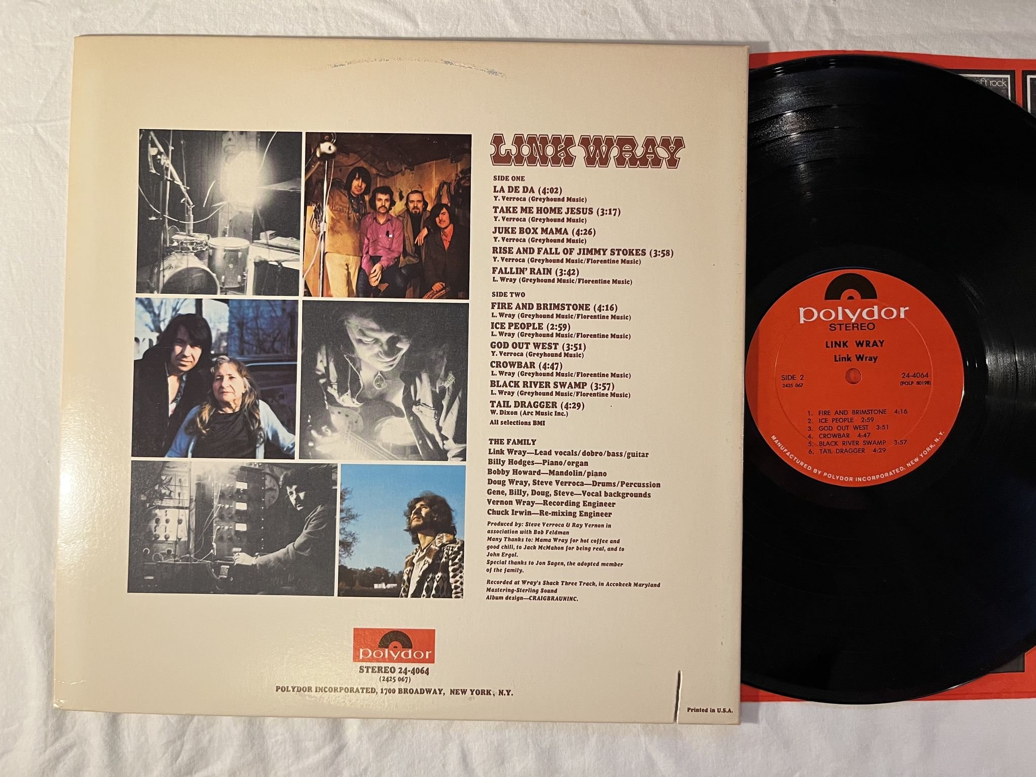 Omslagsbild för skivan LINK WRAY s/t LP -71 US POLYDOR 24-4064