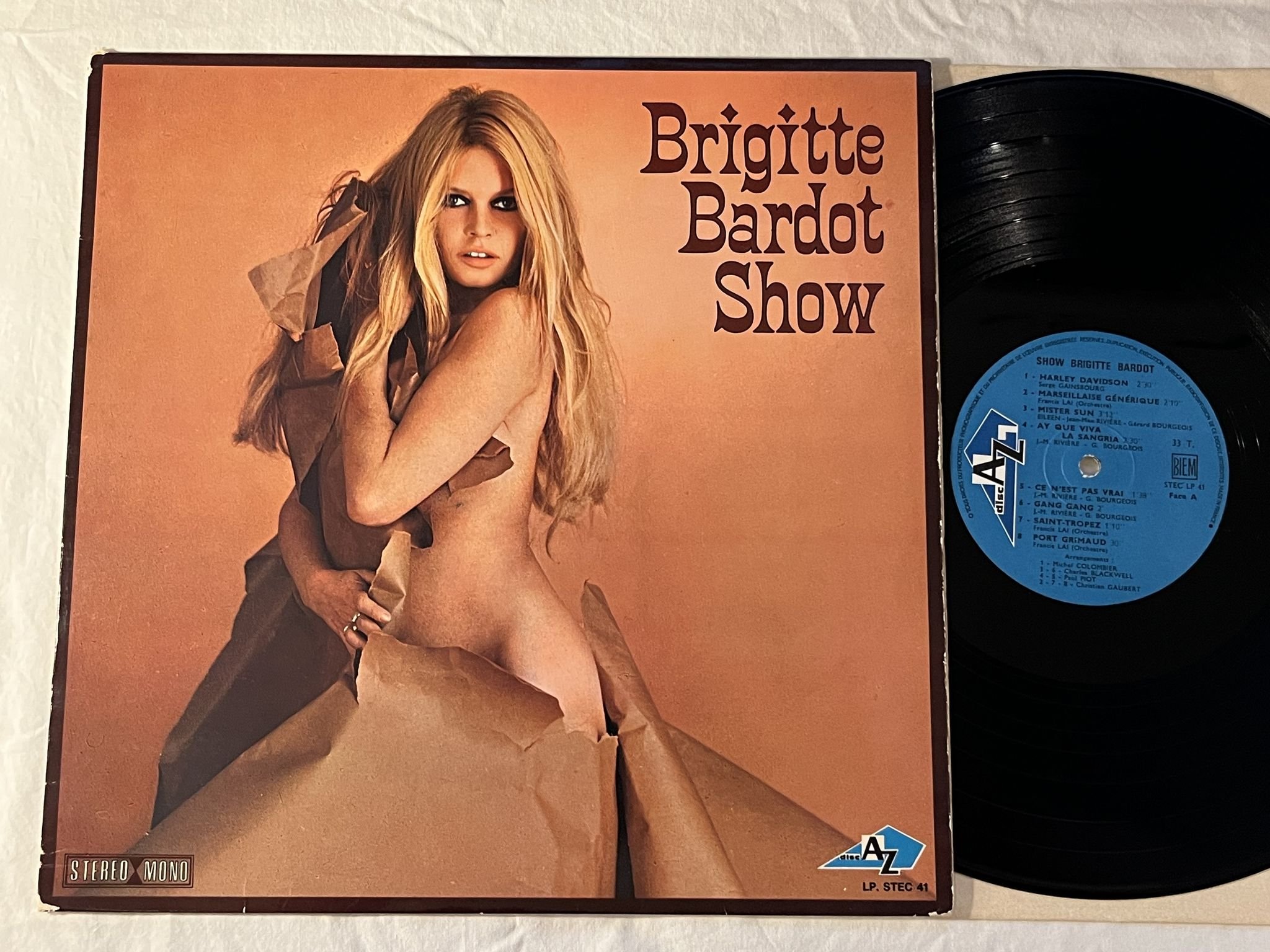 Omslagsbild för skivan BRIGITTE BARDOT show LP -68 Fra Disc'AZ STEC LP 41