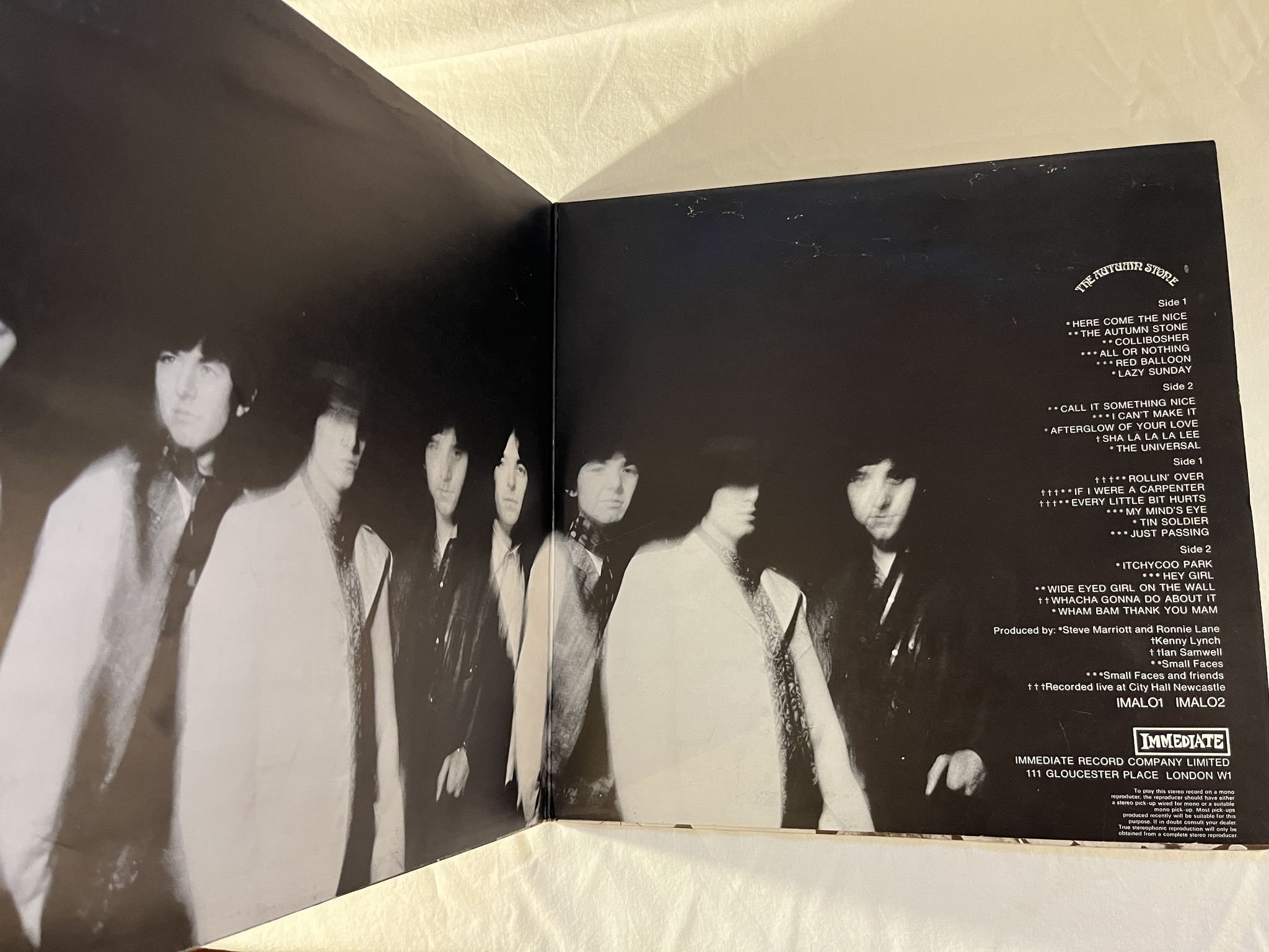 Omslagsbild för skivan SMALL FACES autumn stone 2xLP -69 UK IMMEDIATE IMAL 01