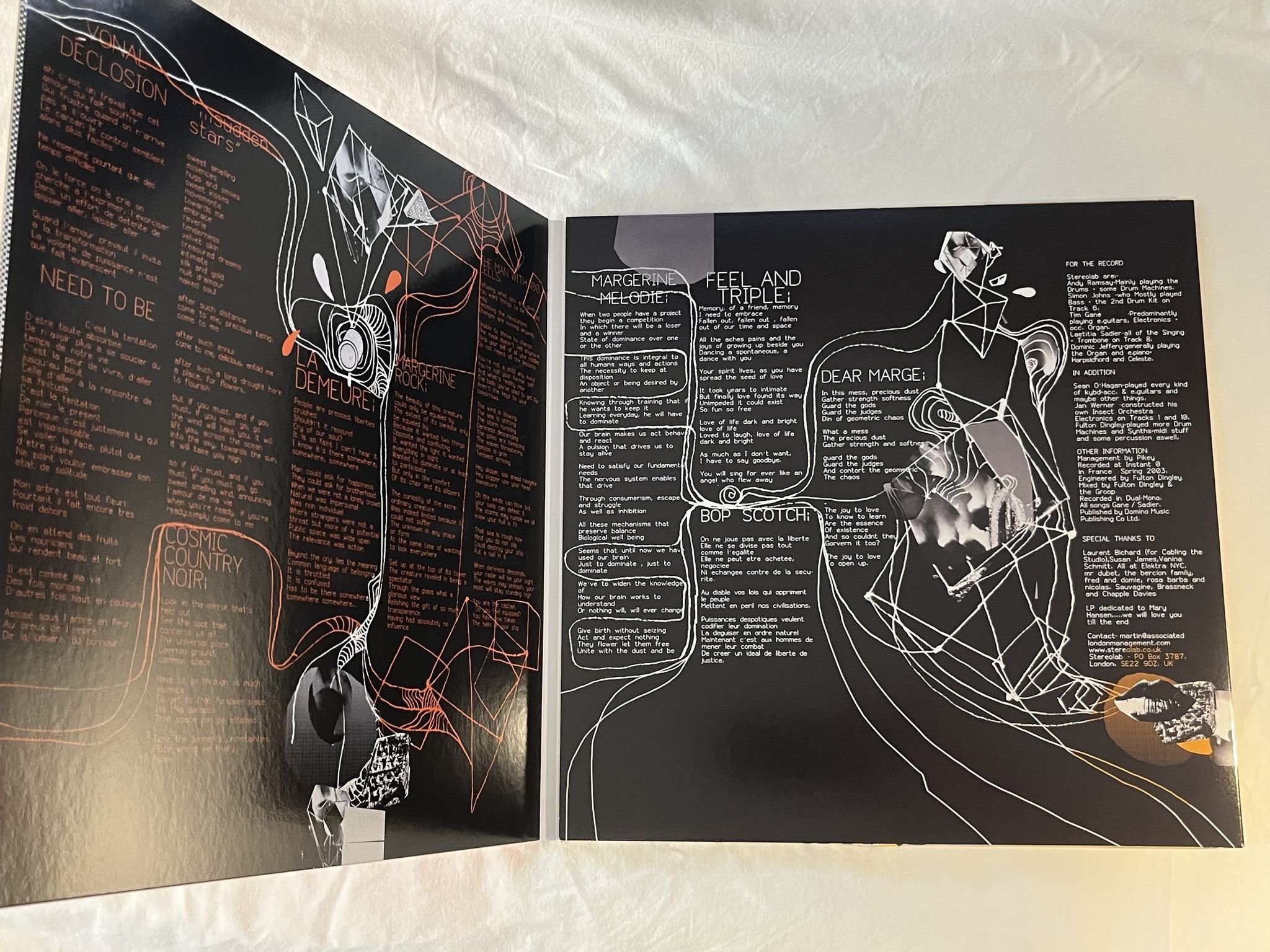 Omslagsbild för skivan STEREOLAB Margerine Eclipse 2xLP 2019 WARP D-UHF-D29R