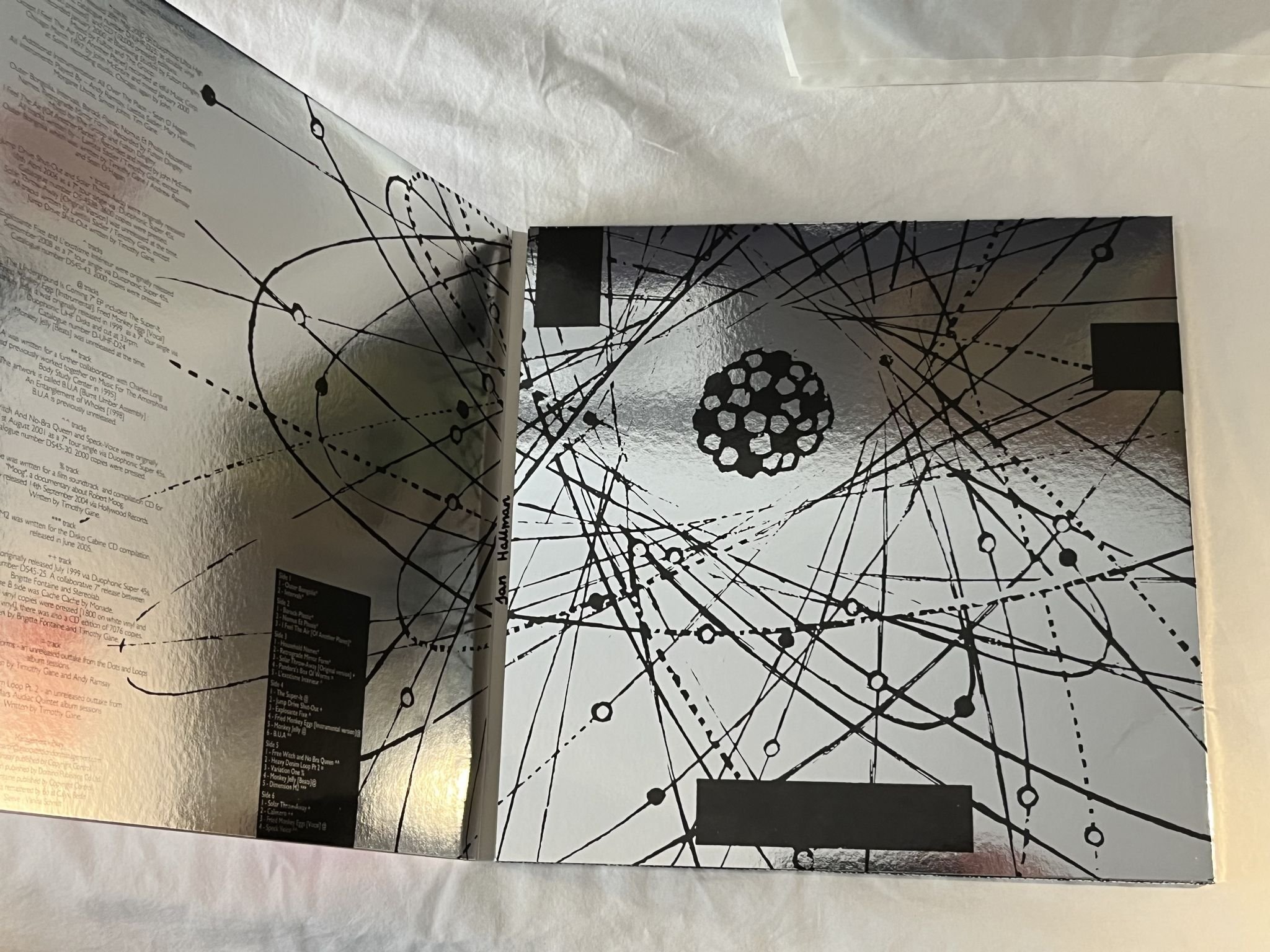 Omslagsbild för skivan STEREOLAB Electrically Possessed [Switched On Vol. 4 3xLP 2021 WARP D-UHF-D42MR