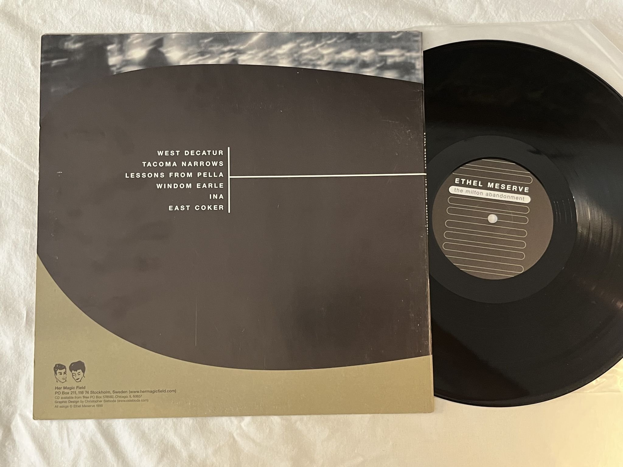 Omslagsbild för skivan ETHEL MESERVE The Milton Abandonment LP -99 Swe HER MAGIC FIELD HMF004 **EMO **