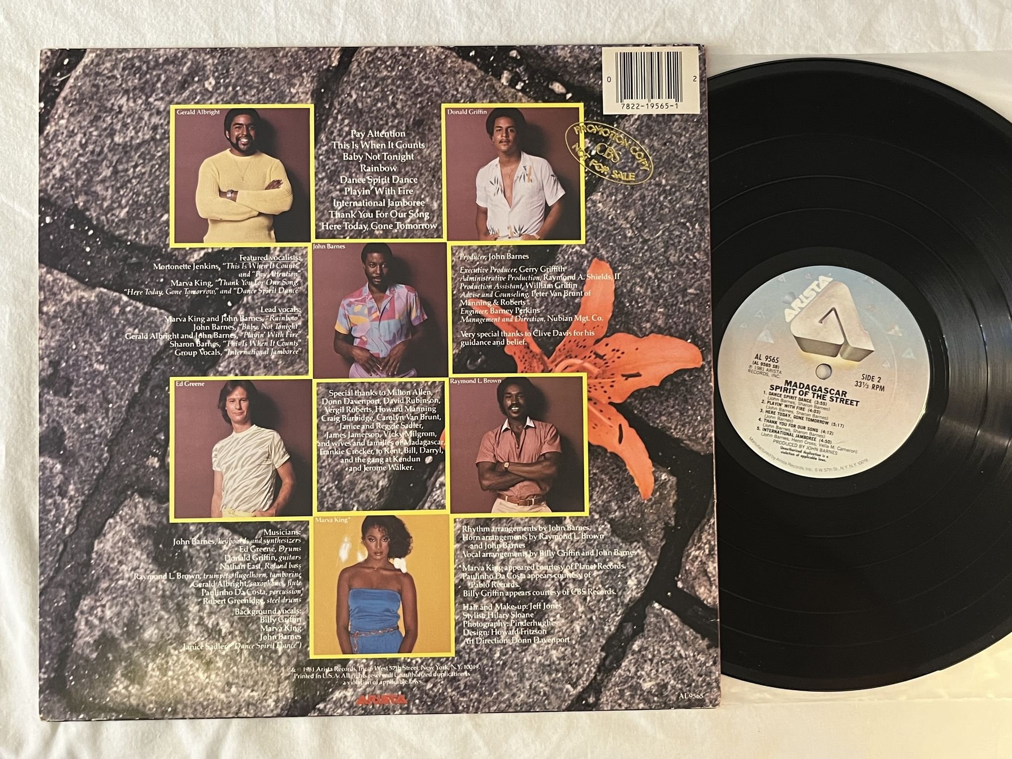 Omslagsbild för skivan MADAGASCAR Spirit Of The Street LP -81 US ARISTA AL 9565