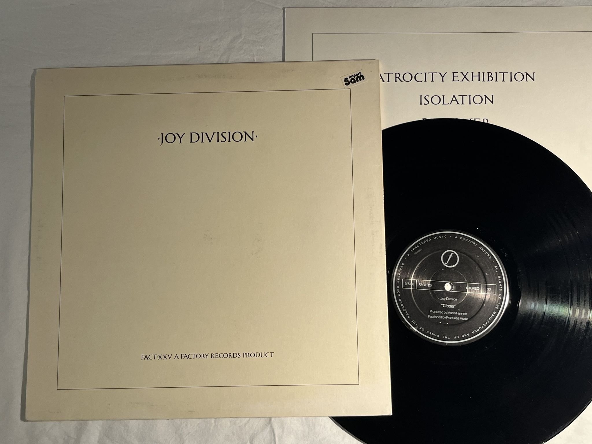 Omslagsbild för skivan JOY DIVISION closer LP -81 re UK FACTORY FACT 25 *** NEW WAVE ***