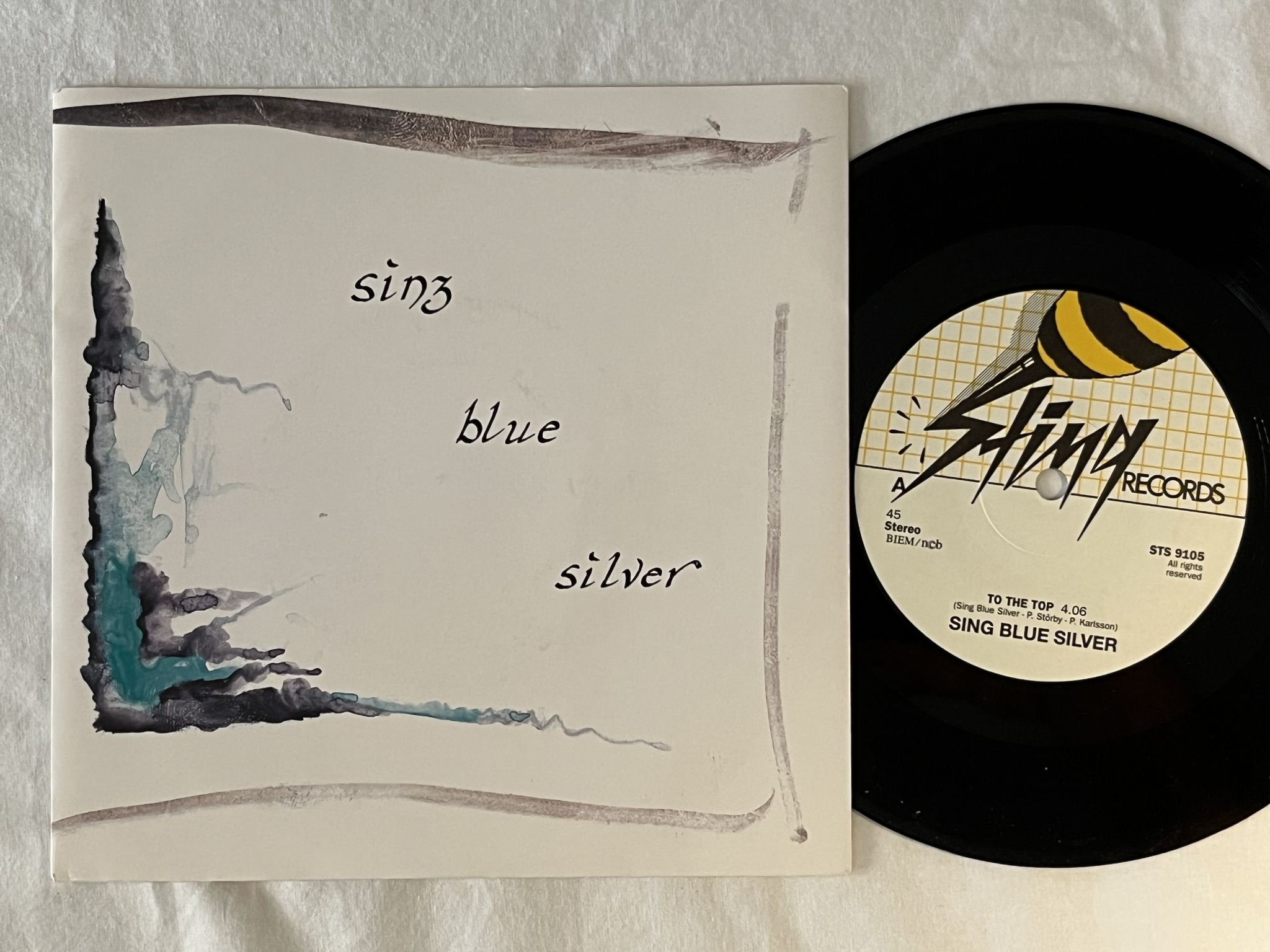Omslagsbild för skivan SING BLUE SILVER to the top 7" Swe STING STS 9105 *** FUNK-POP ***