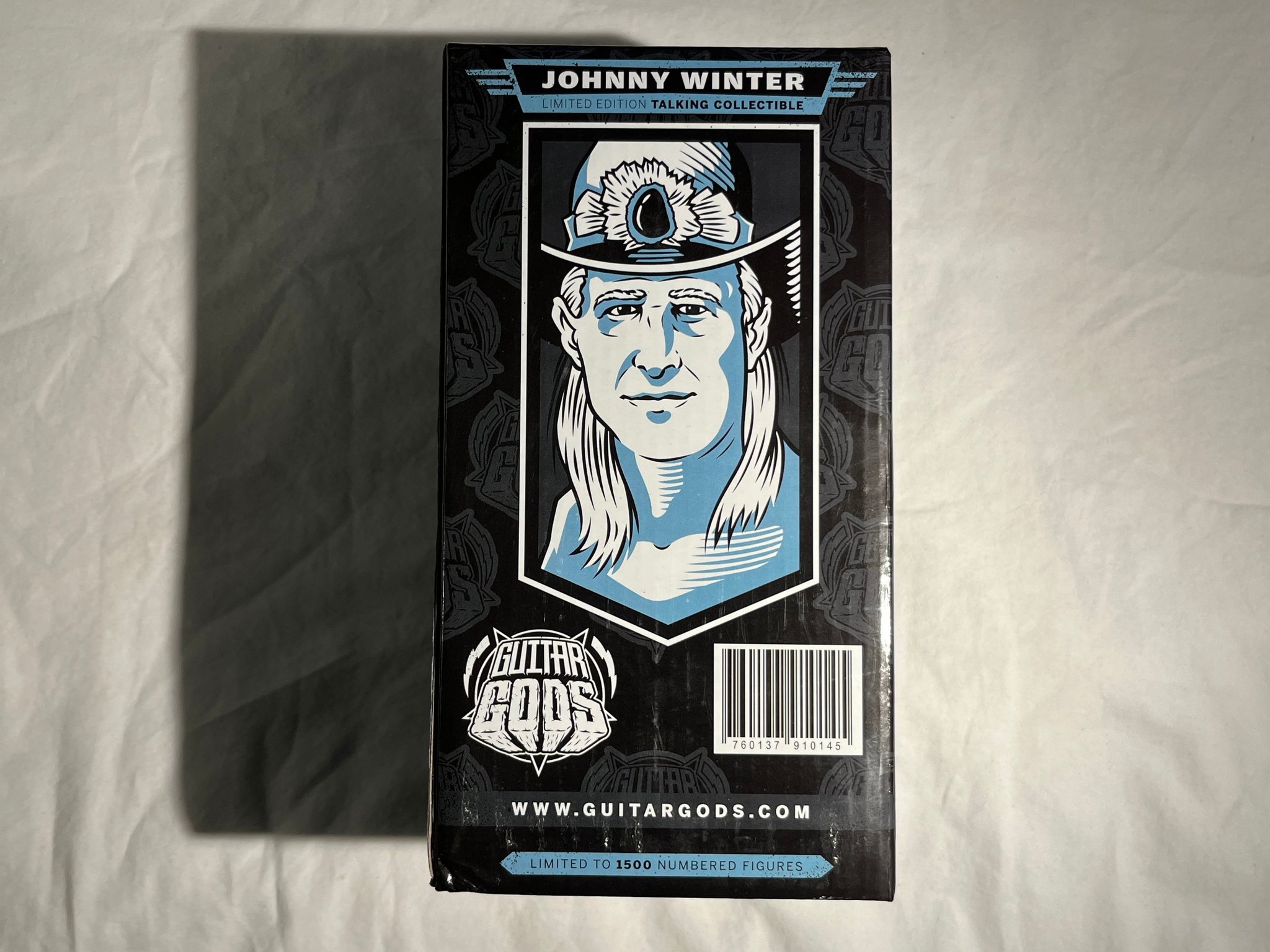 Omslagsbild för skivan JOHNNY WINTER limited & numbered talking collectible #1346/1500