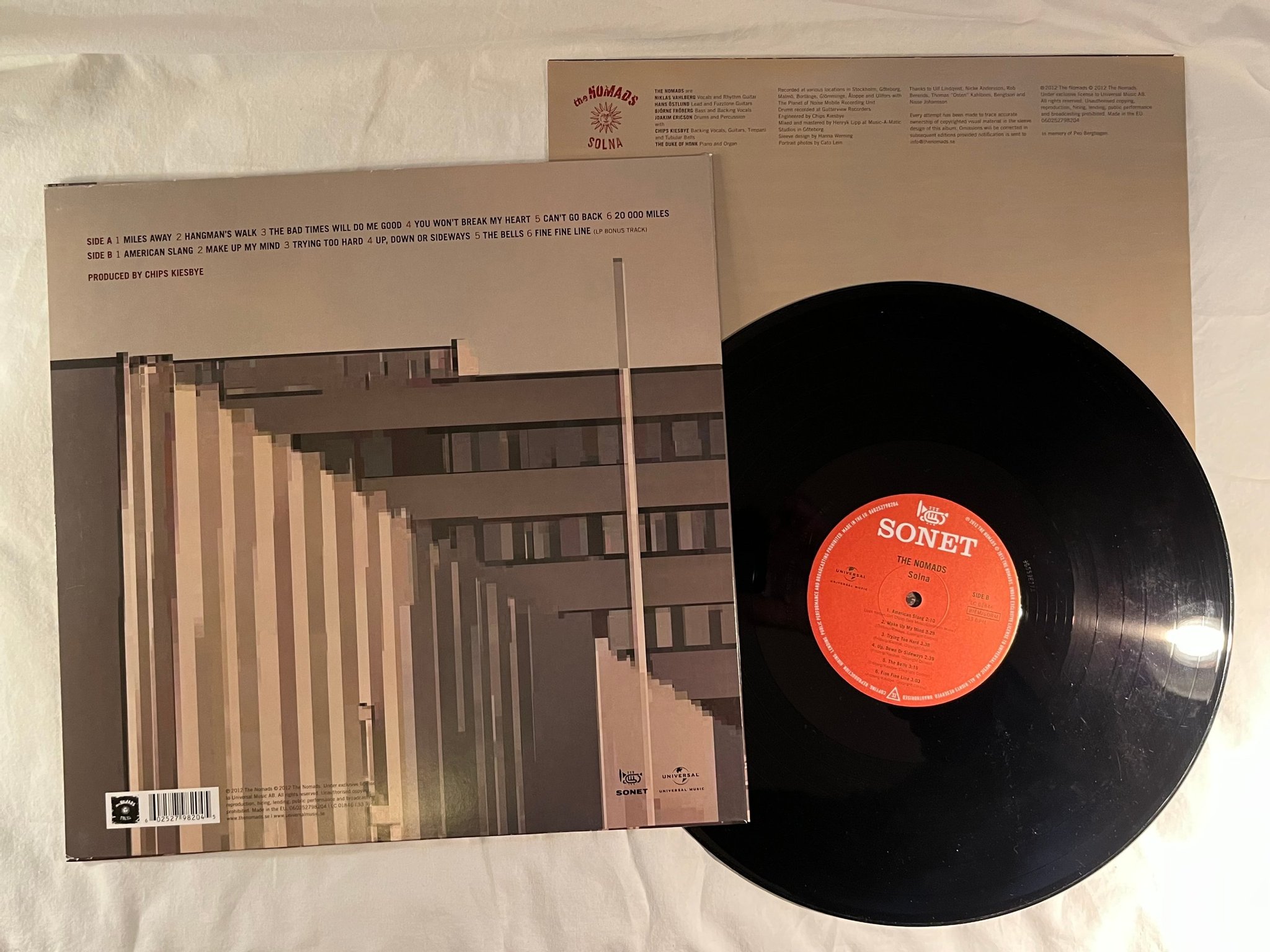 Omslagsbild för skivan THE NOMADS Solna LP -2012 Swe SONET 060252798204 *** SIGNED ***