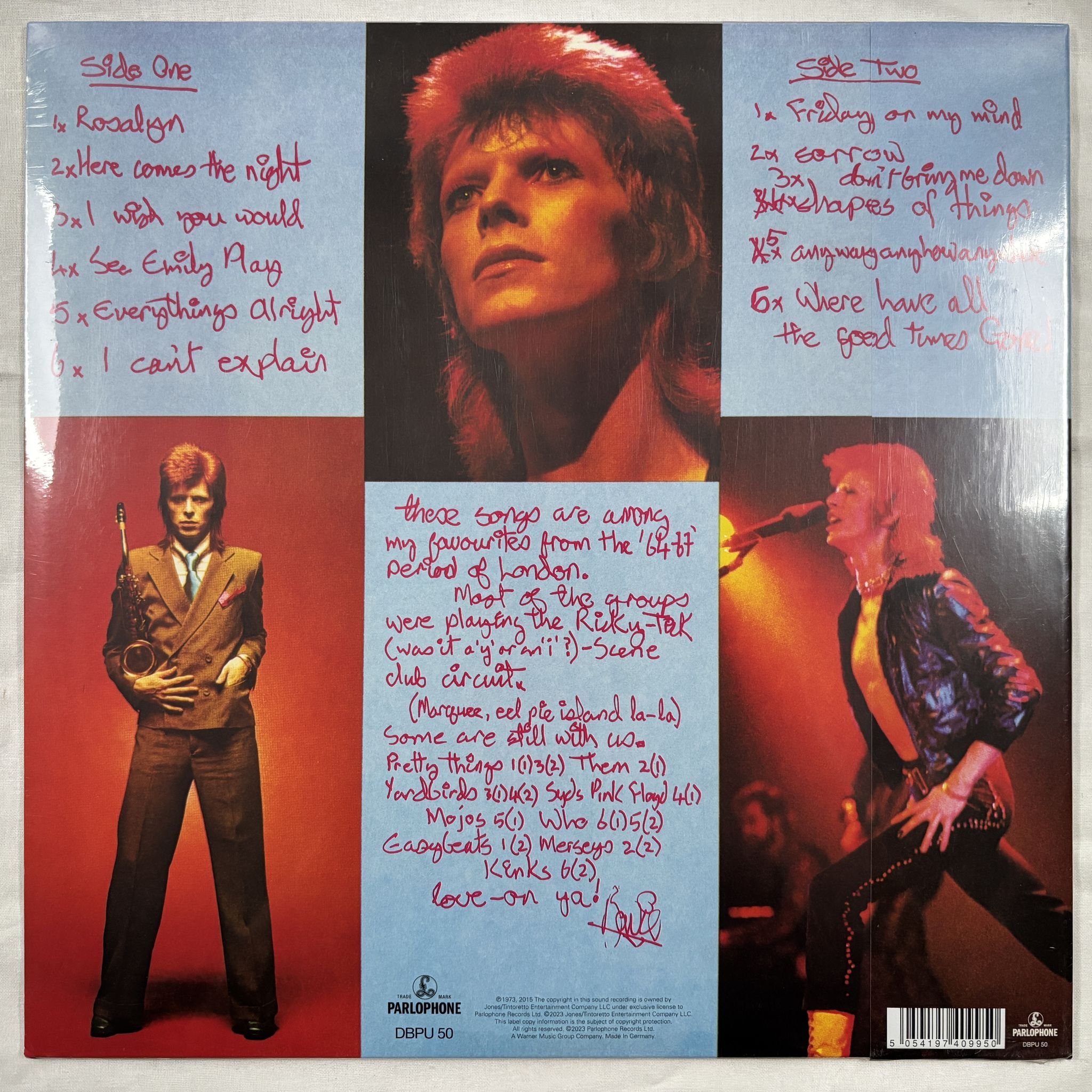 Omslagsbild för skivan DAVID Pinups LP- 2023 Parlophone – DBPU 50