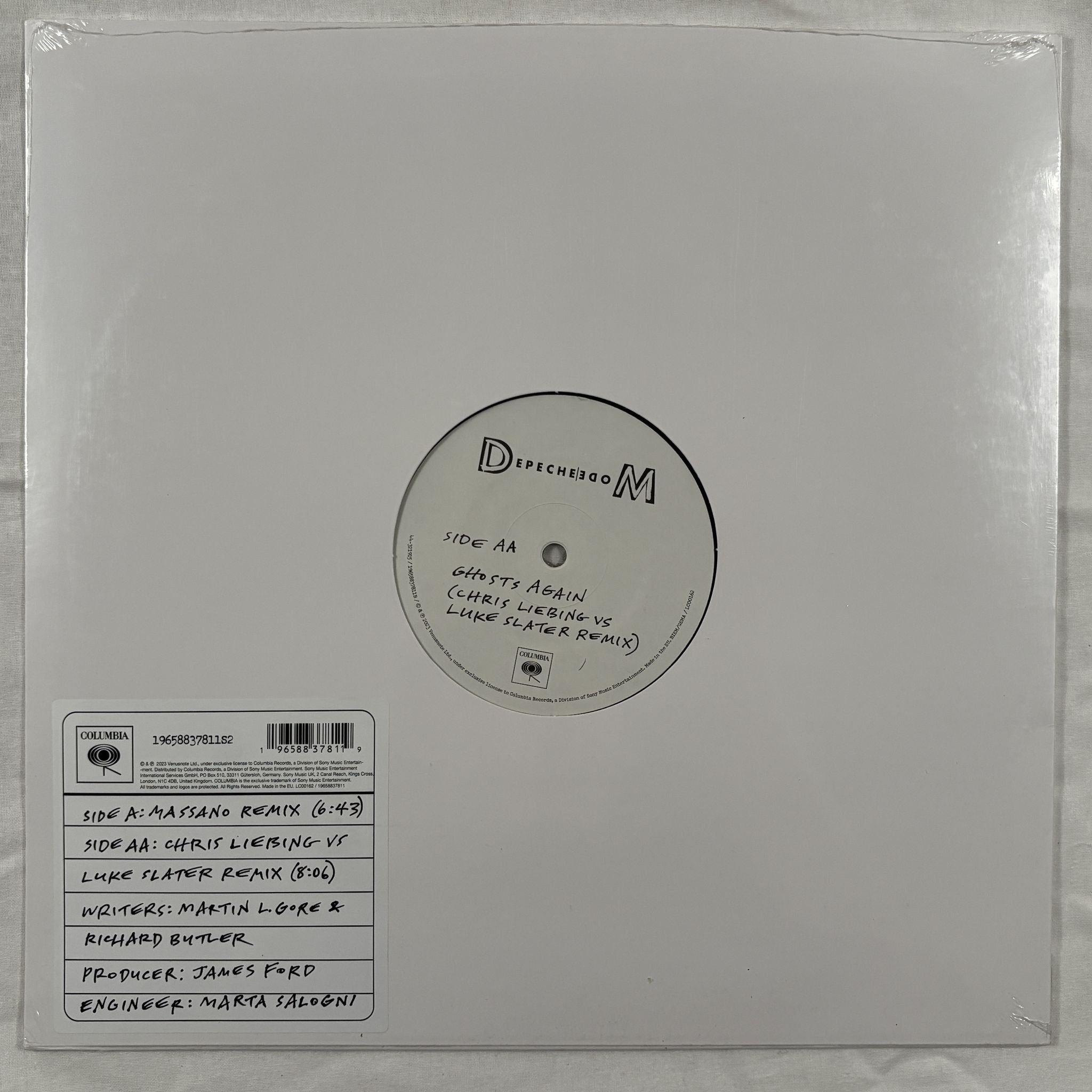 Omslagsbild för skivan DEPECHE MODE Ghosts Again (Remixes) LP- 2023 Columbia – 19658837811