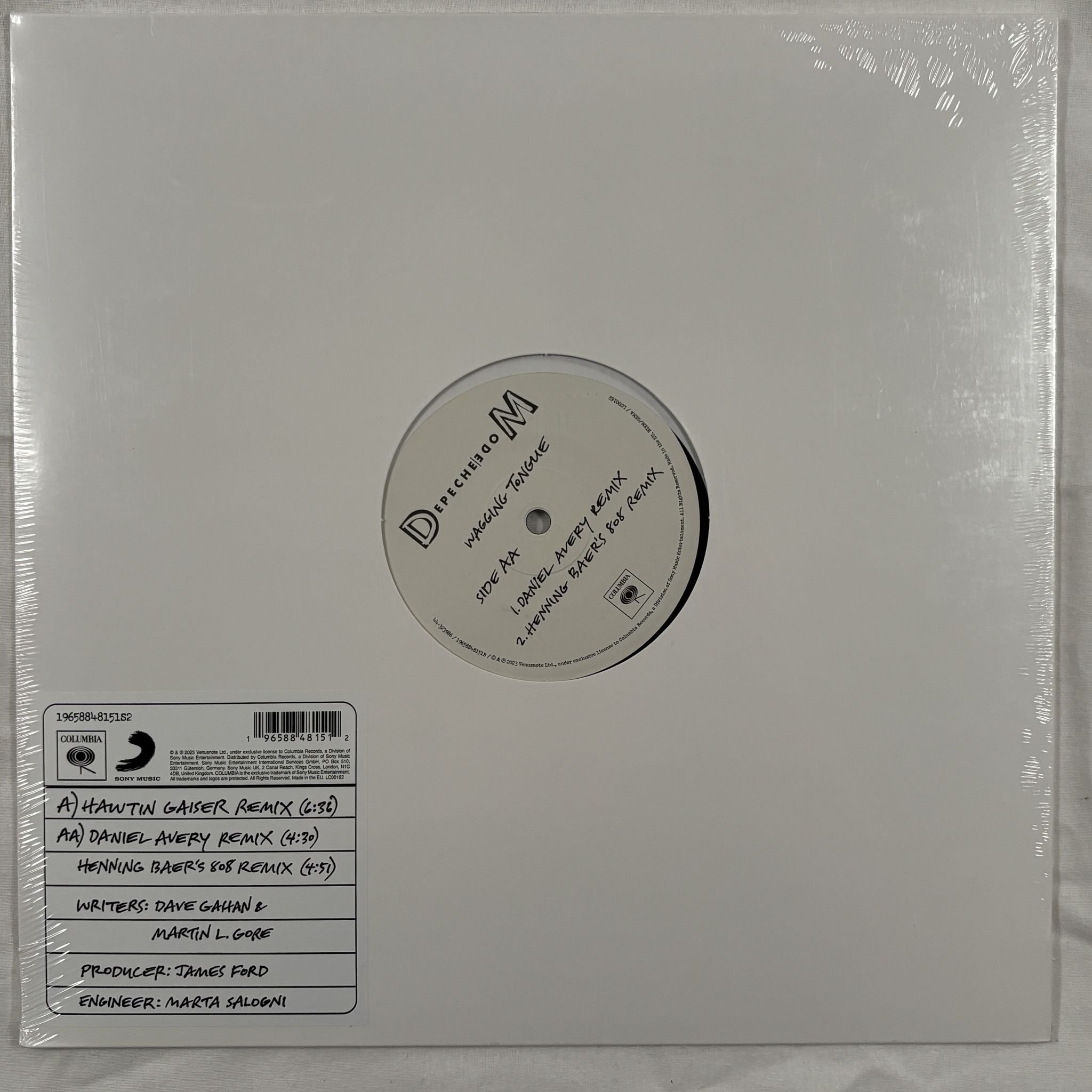 Omslagsbild för skivan DEPECHE MODE Wagging Tongue (Remixes) LP- 2023 Columbia – 19658848151