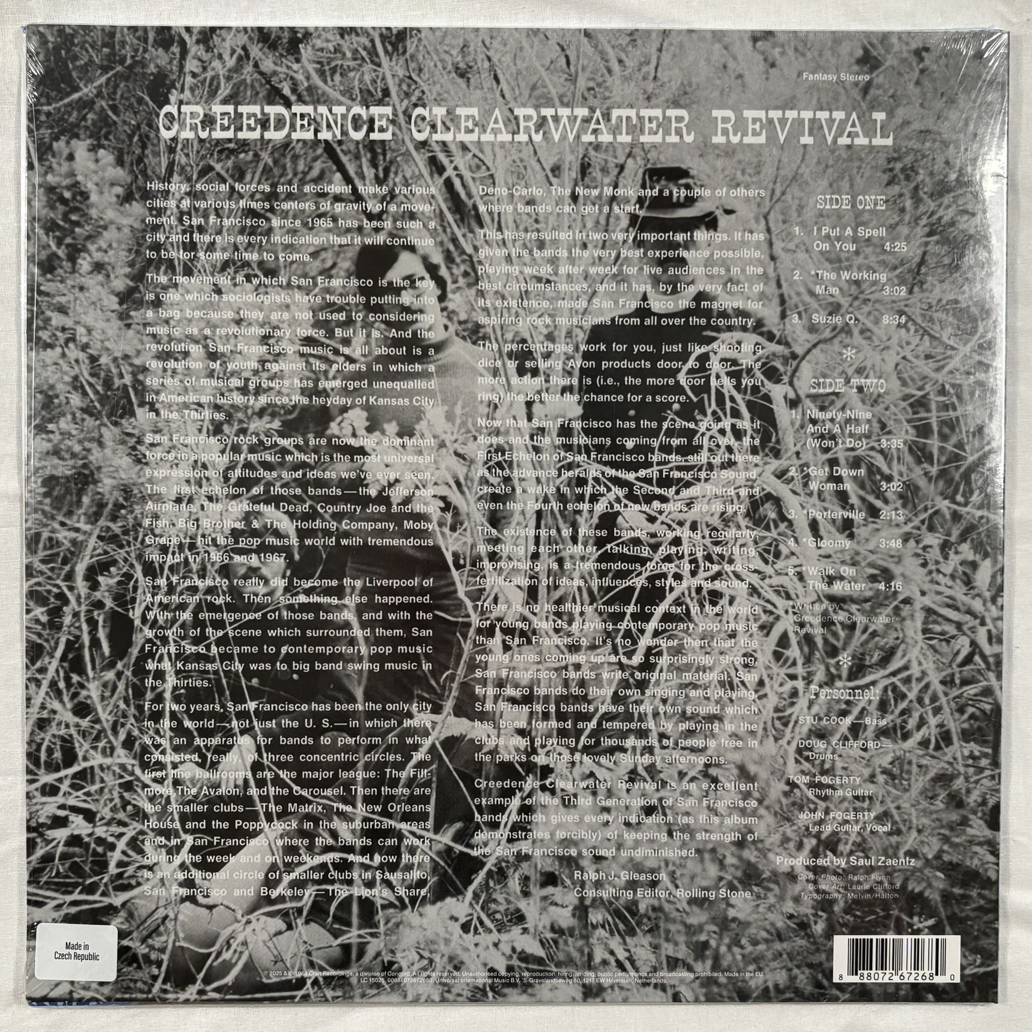 Omslagsbild för skivan CREEDENCE CLEARWATER REVIVAL Creedence Clear.. LP- 2025 Fantasy – 00888072672680