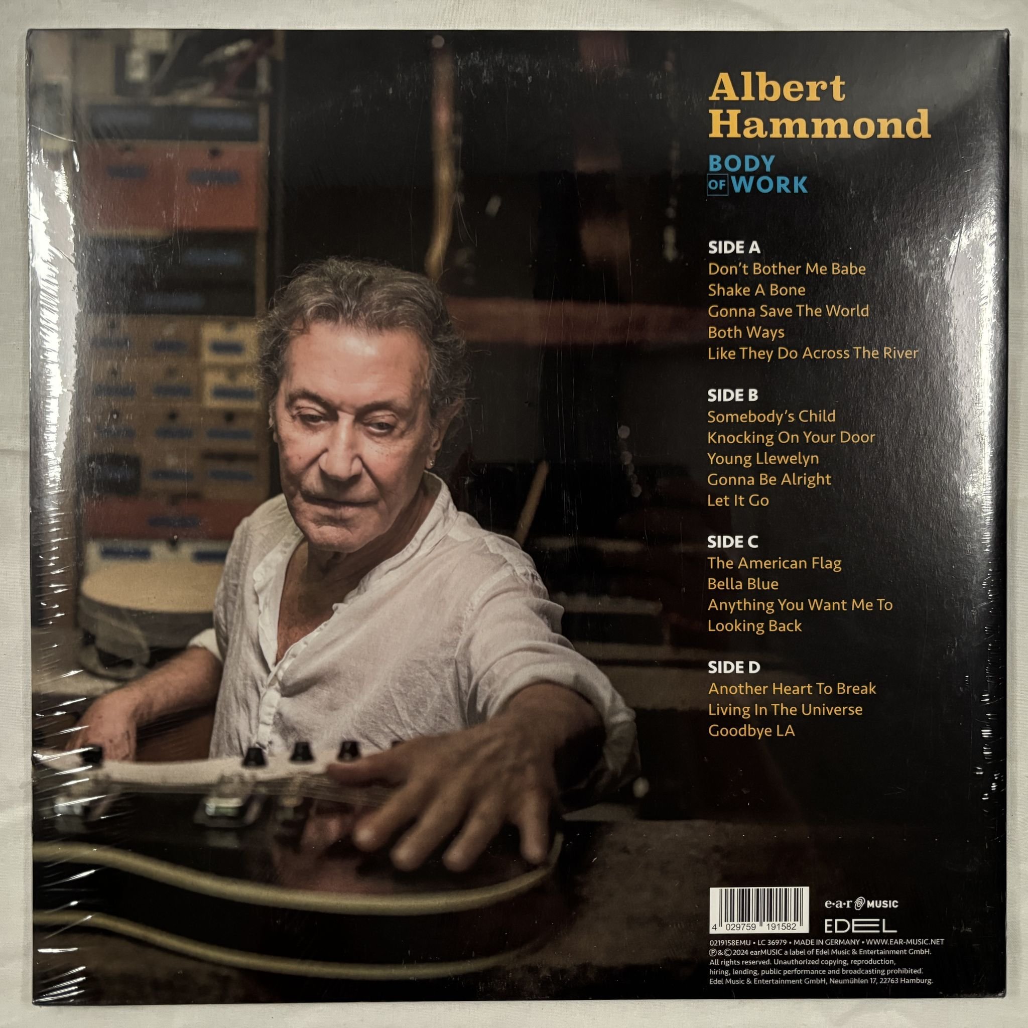 Omslagsbild för skivan ALBERT HAMMOND Body Of Work 2xLP- 2024 Ear Music – 0219158EMU