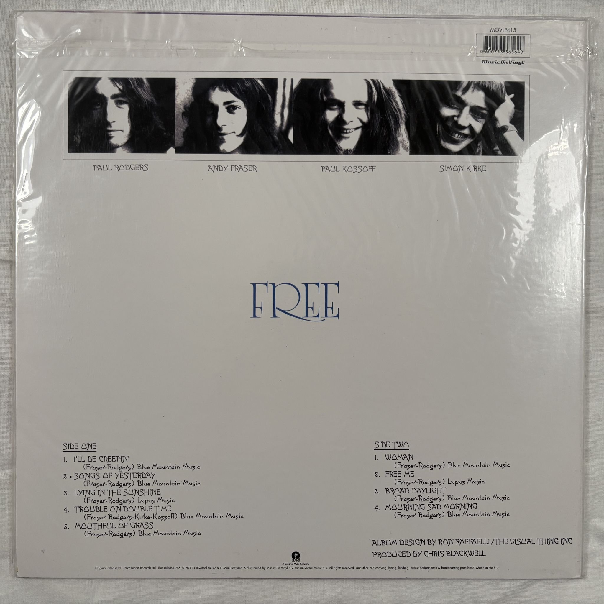 Omslagsbild för skivan FREE Free LP- 2011 Island Records – MOVLP415