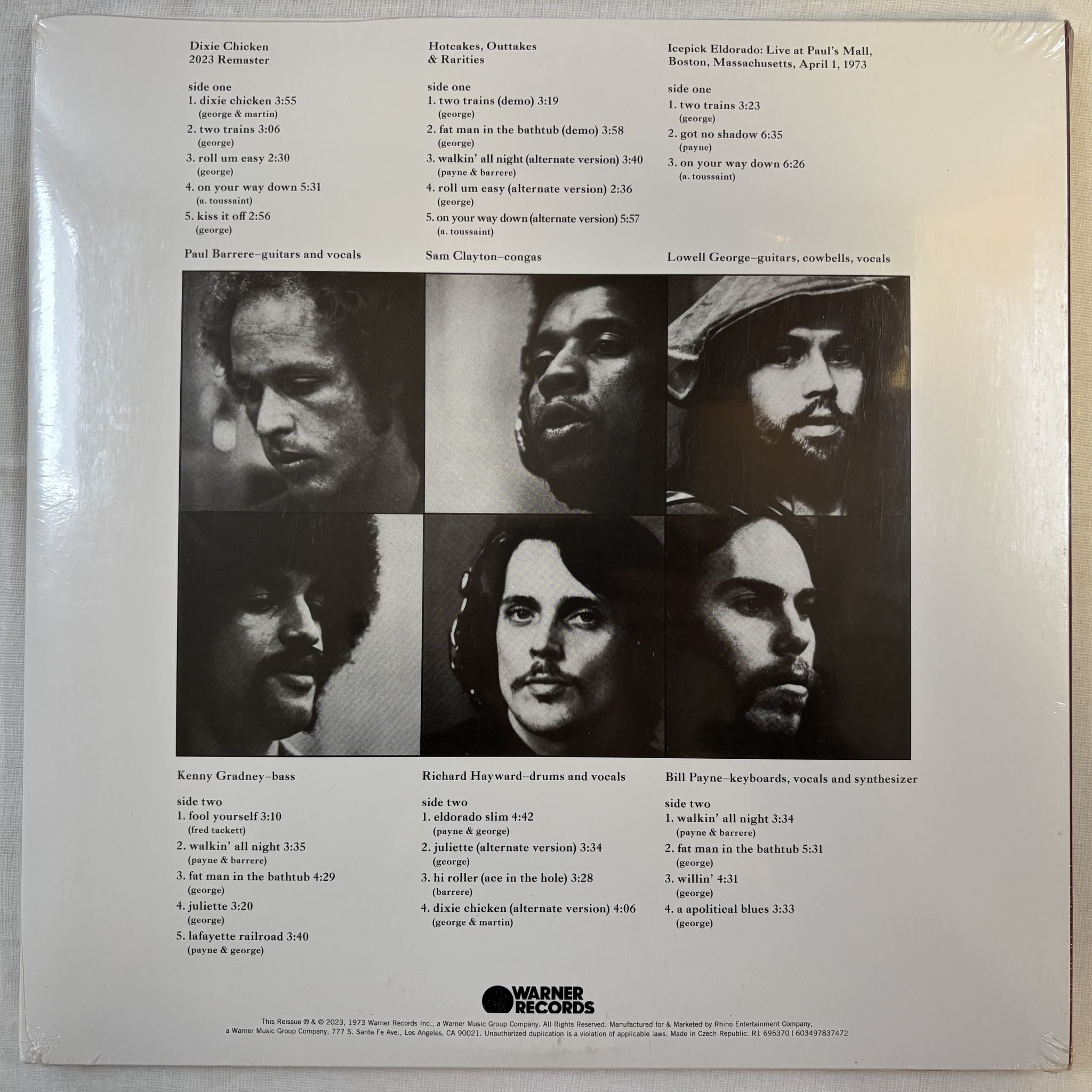 Omslagsbild för skivan LITTLE FEAT Dixie Chicken LP- 2023 Warner Records – R1 695370