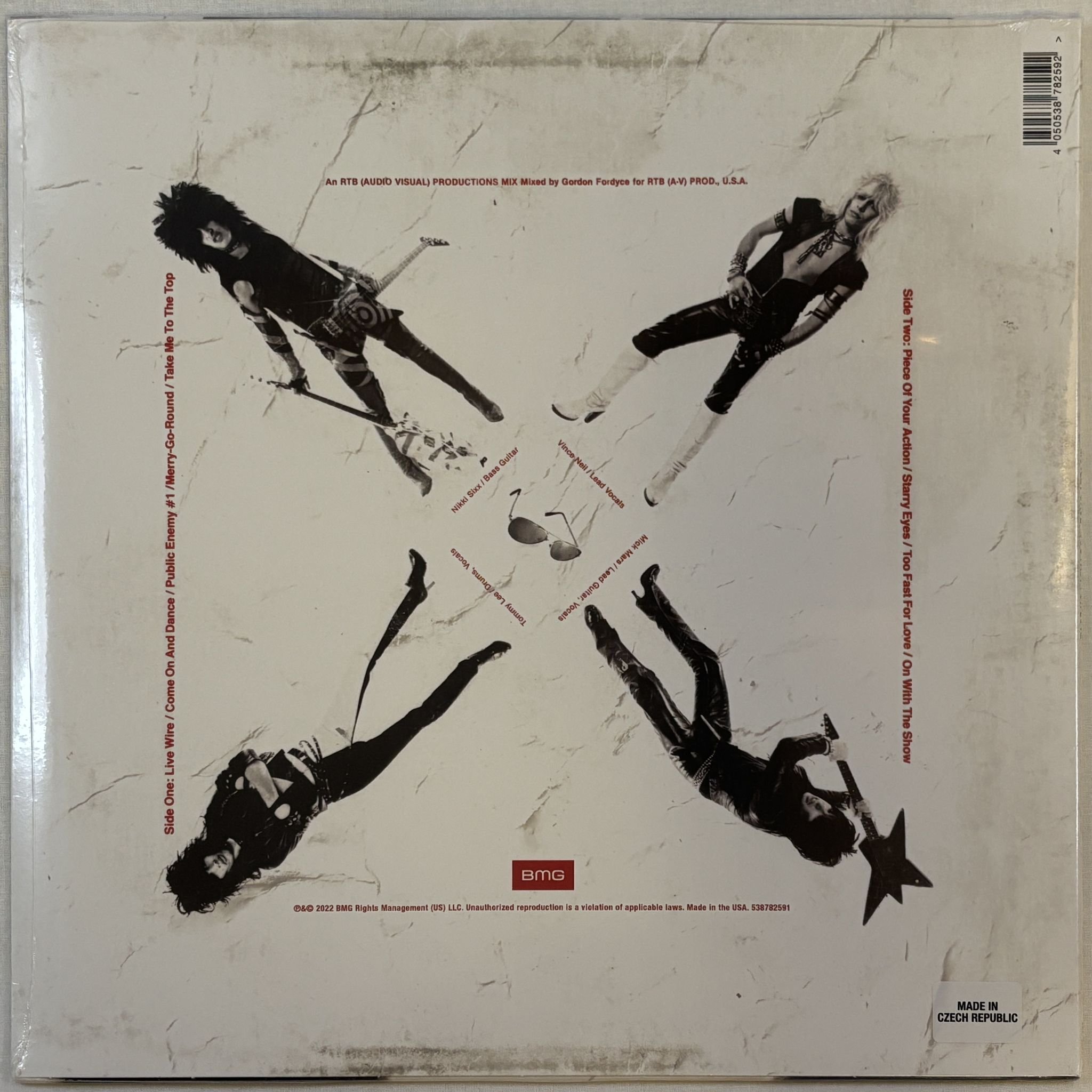 Omslagsbild för skivan MÖTLEY CRUE Too Fast For Love LP- 2022 BMG – 538782591