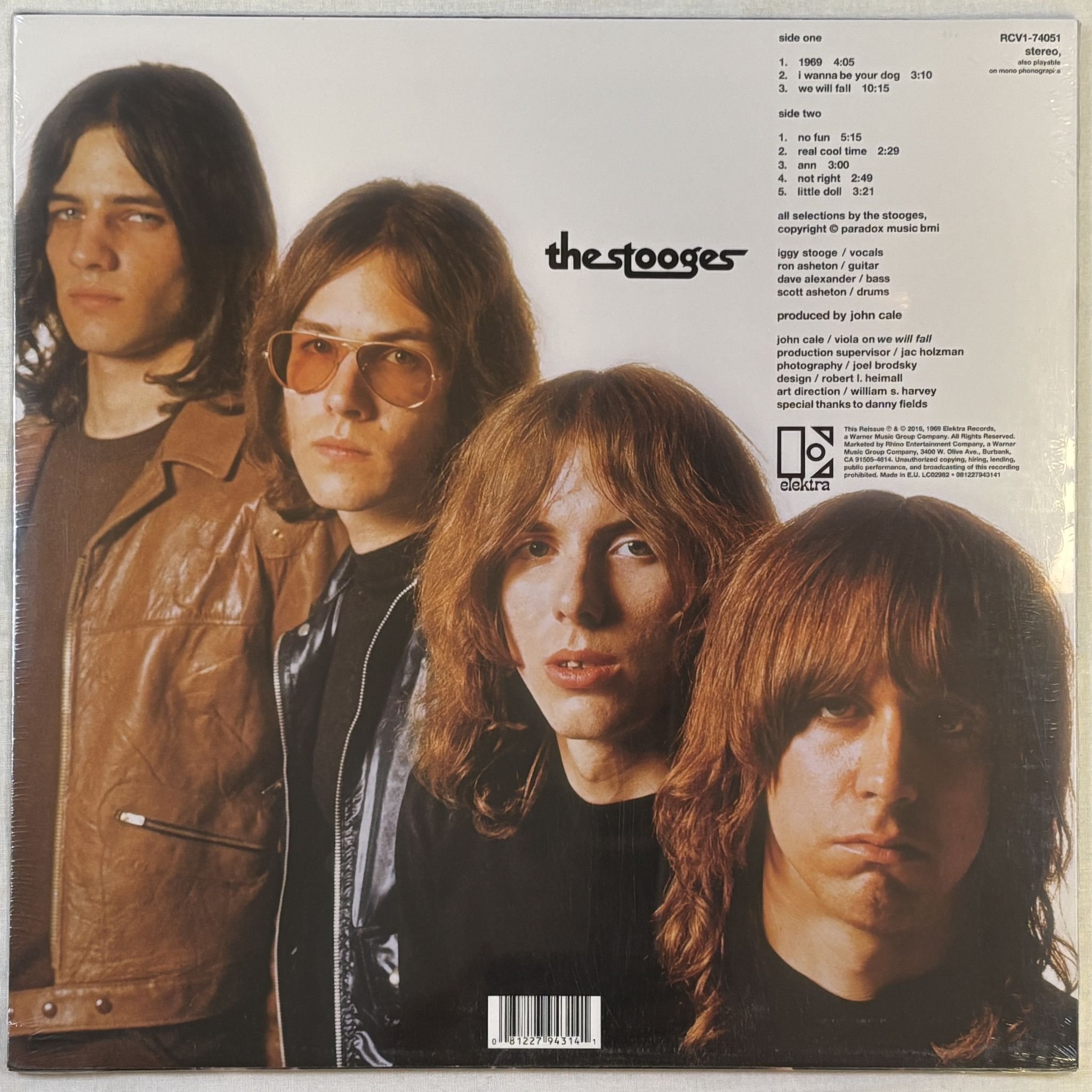Omslagsbild för skivan THE STOOGES The Stooges LP- 2016 Elektra – RCV1-74051